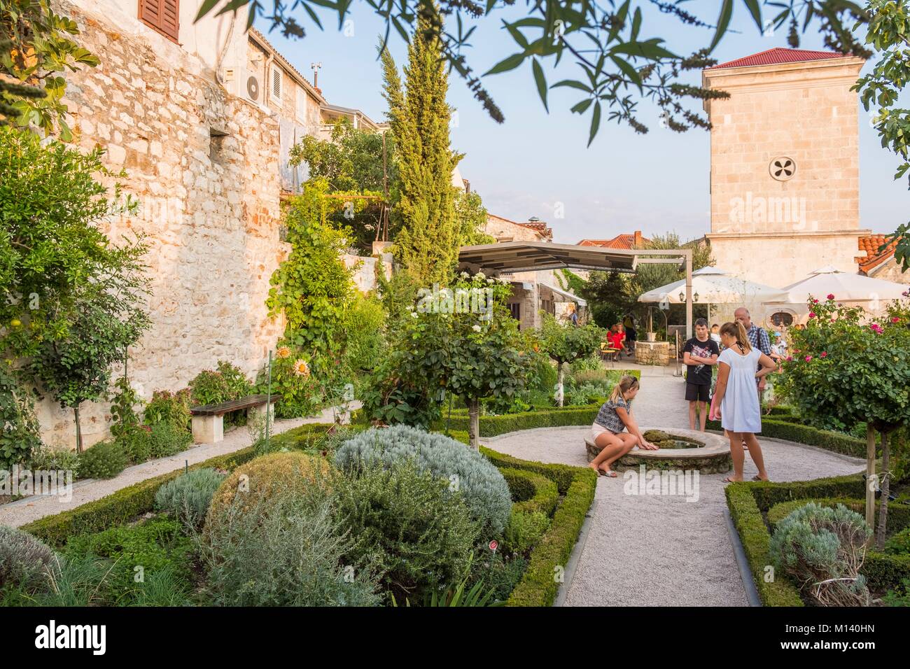 Croazia, Dalmazia Settentrionale, costa dalmata di Sibenik, Old Town Foto Stock