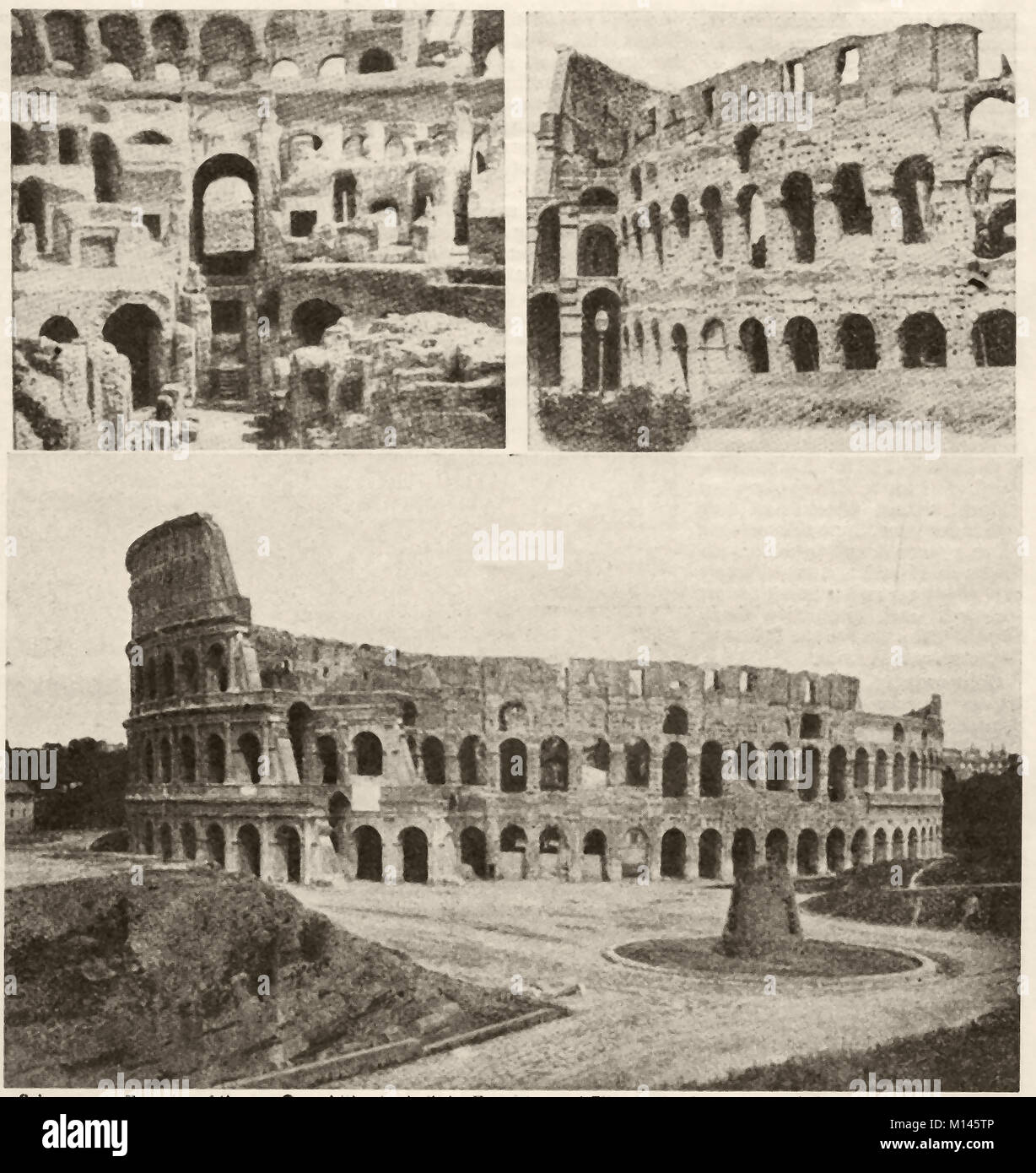 Il Colosseo / Colosseo, Roma aka l Anfiteatro Flavio e Amphitheatrum Flavium come era nel 1920 Foto Stock