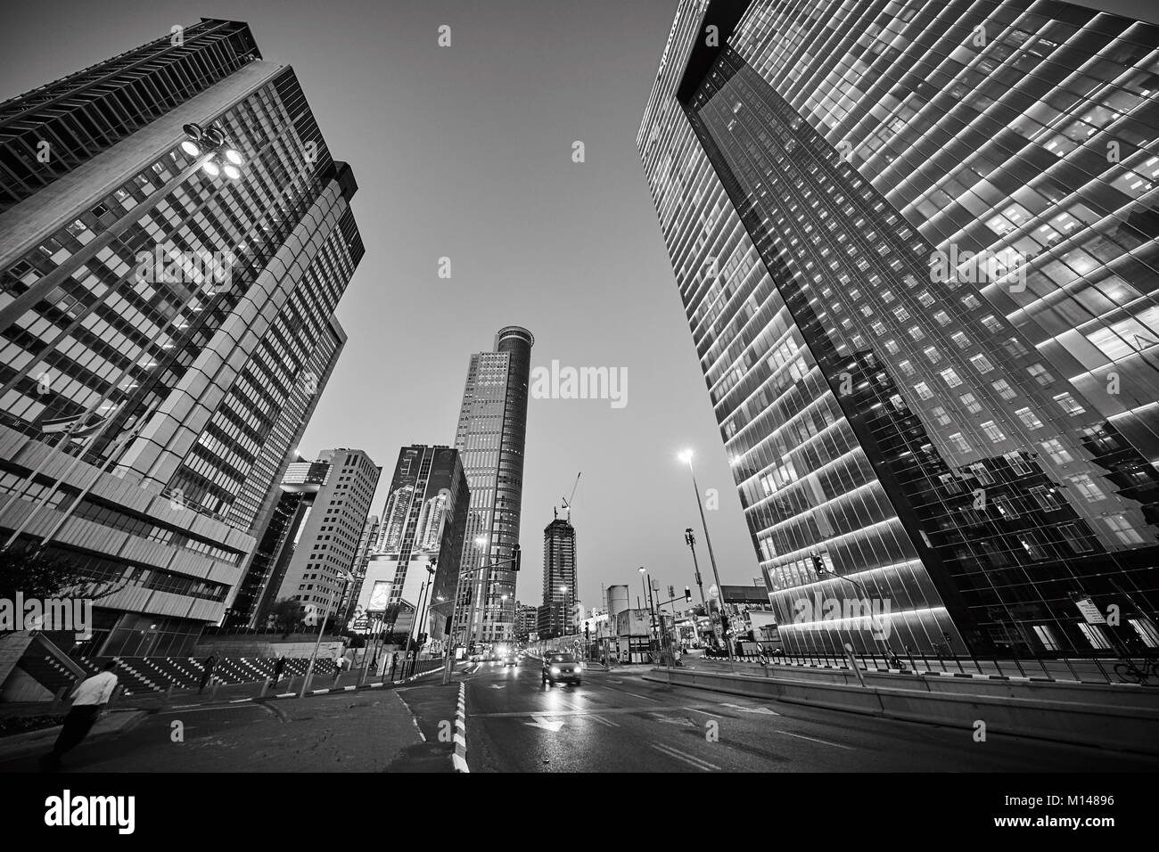 Ramat Gan centro business e hi-way e trasporto Foto Stock