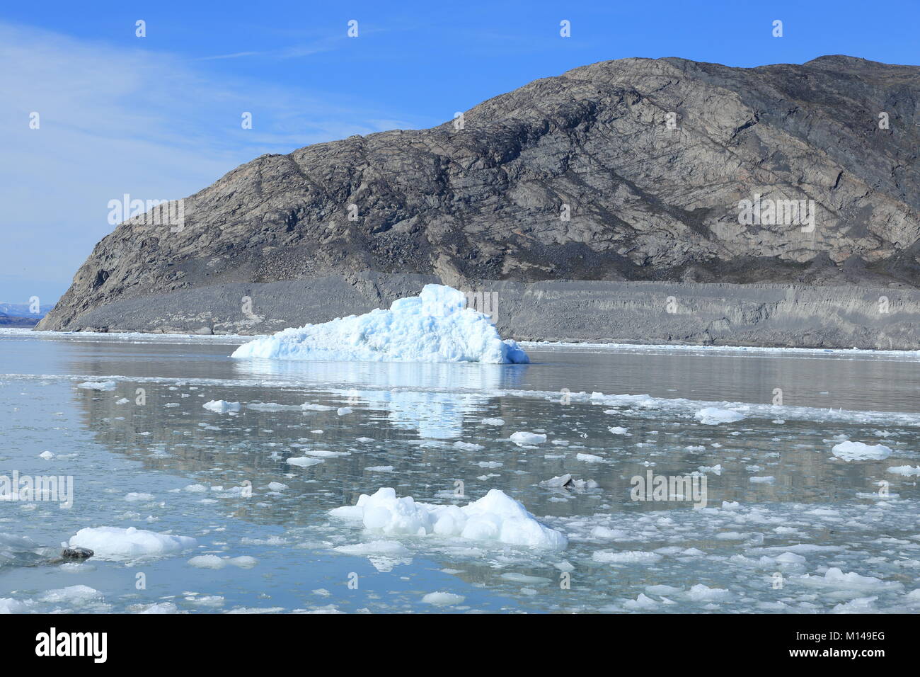 Iceberg dal icebergs, Ilulissat, Disko Bay, Groenlandia, regioni polari Foto Stock