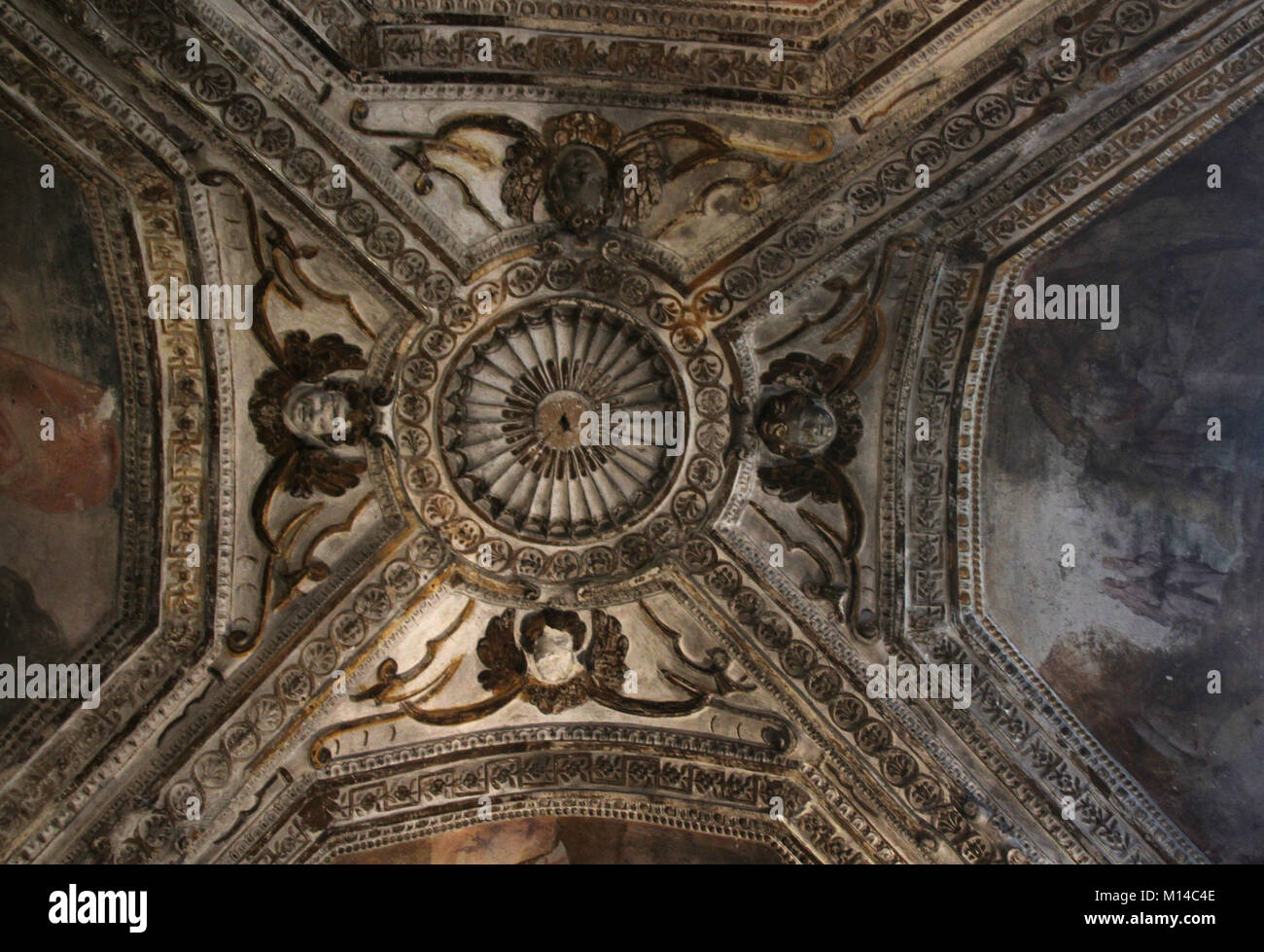 Dipinti su Amalfi cattedrale soffitto, Amalfi, Italia. Foto Stock