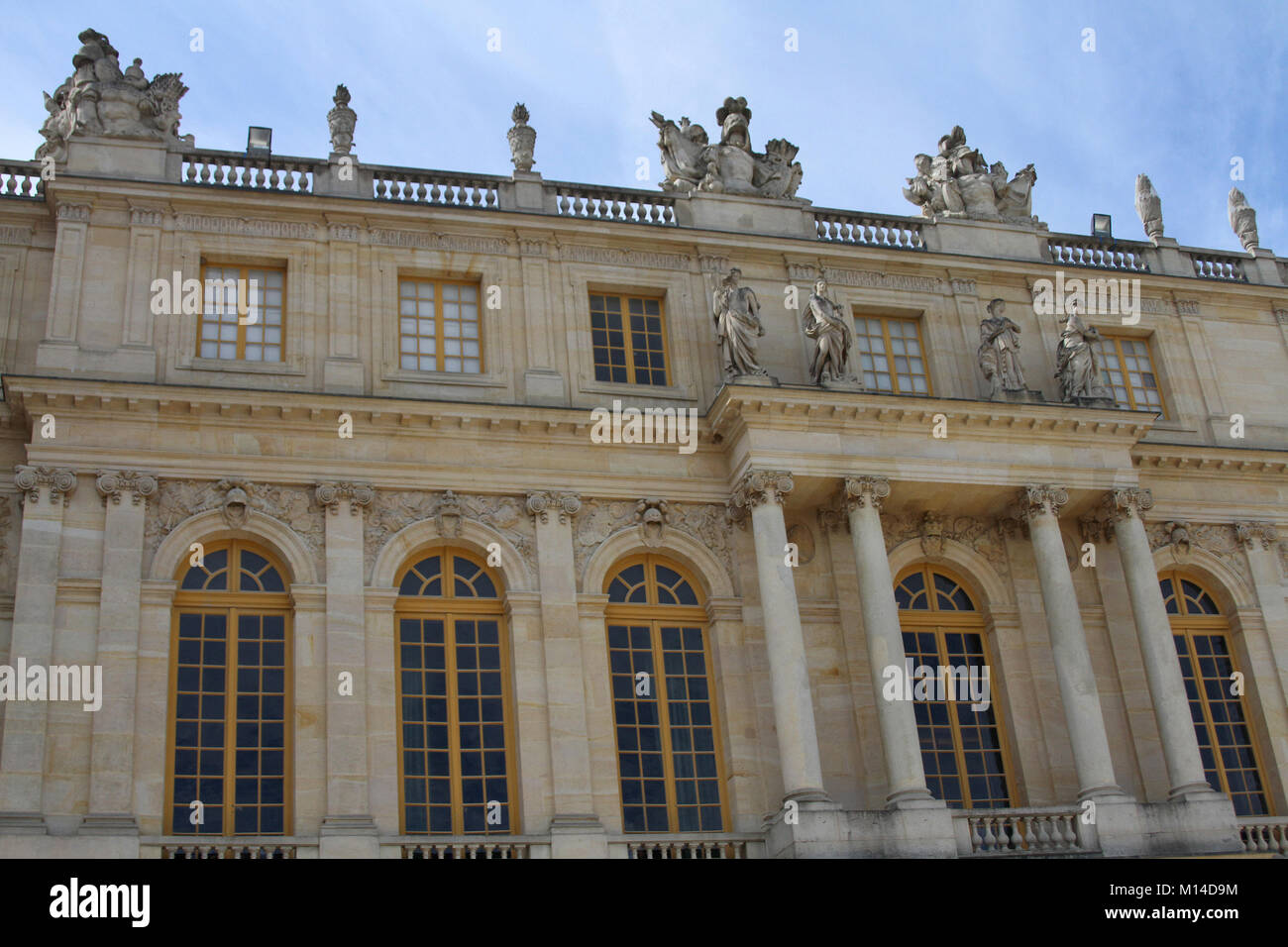 Parte posteriore del Palazzo di Versailles, Ile-De-France, Francia. Foto Stock