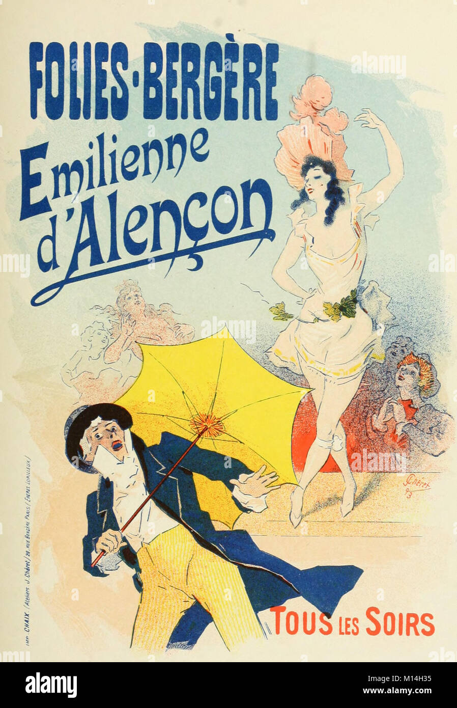 Jules Chéret - Folies Bergère Emilienne d'Alençon - Belle Époque arte poster Foto Stock