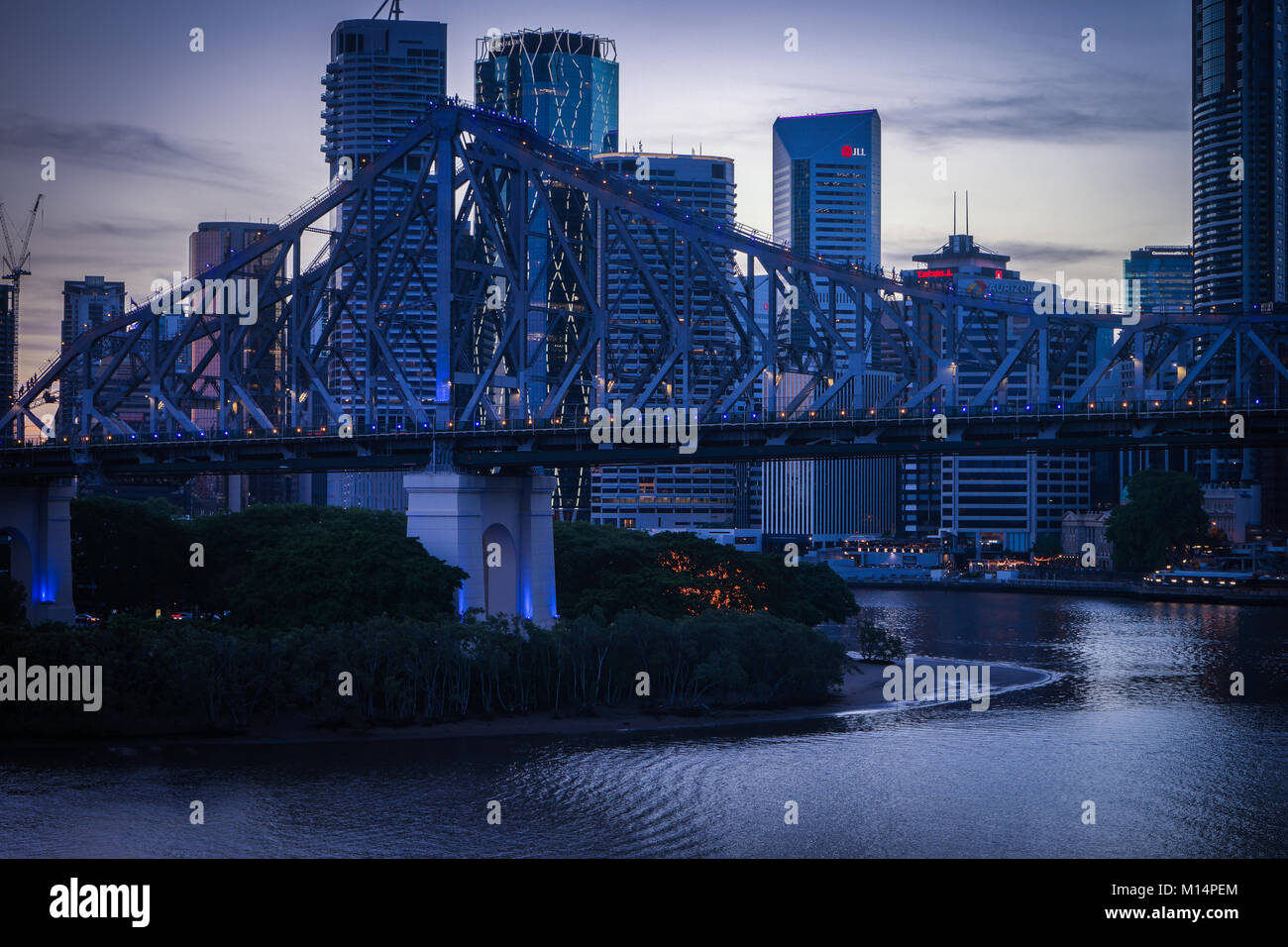 La città di Brisbane Story Bridge Foto Stock