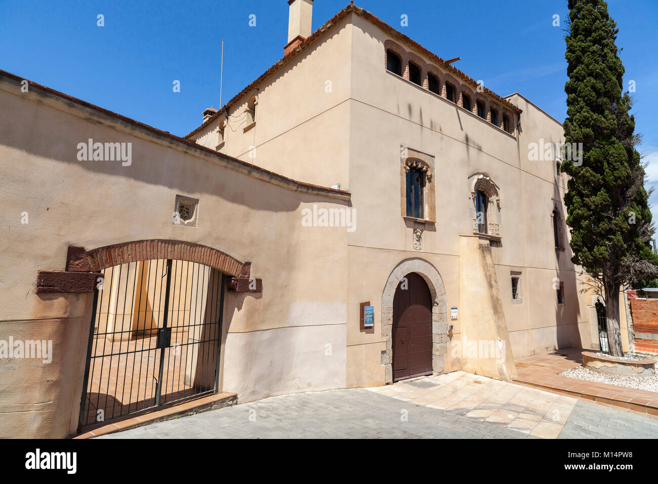 Antico borgo medioevale Manor House può torrent.Sant Boi de Llobregat,Catalogna,Spagna. Foto Stock