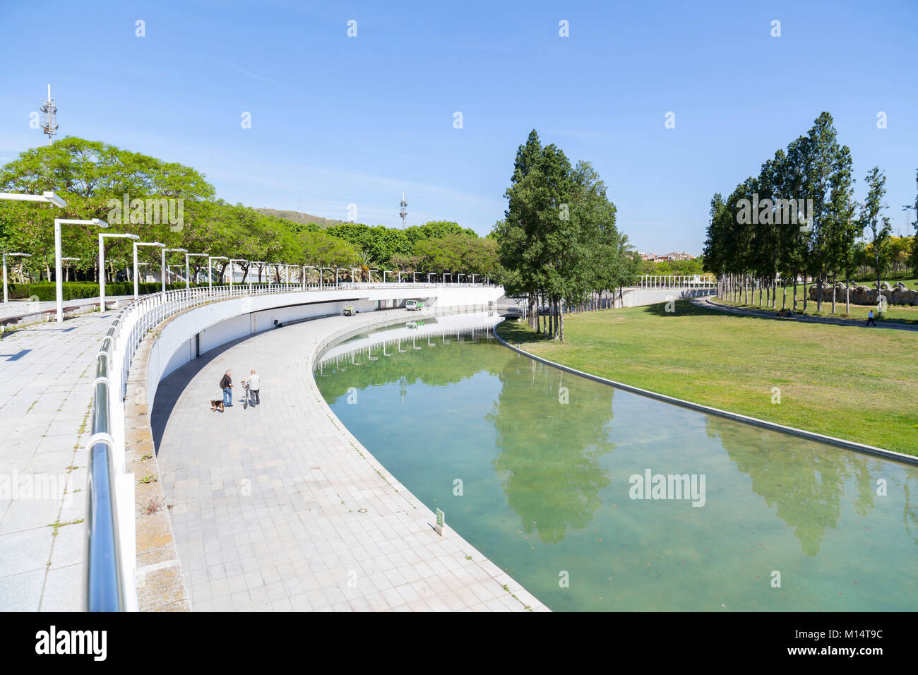 Parco,Parc de la Trinitat,Barcellona. Foto Stock