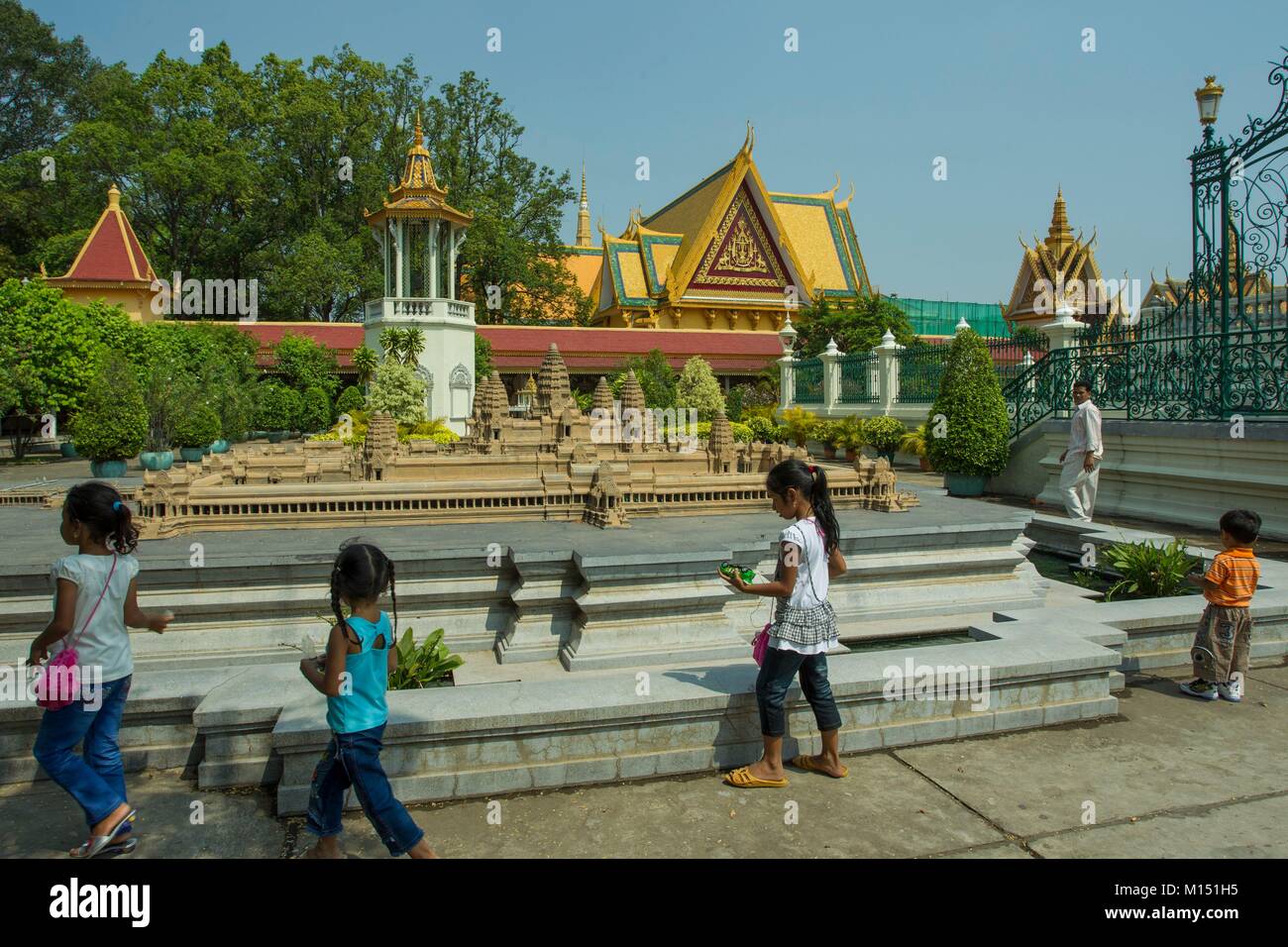 Cambogia, Phnom Penh, Pagoda d'argento (iva Preah Keo - XIX secolo) Foto Stock