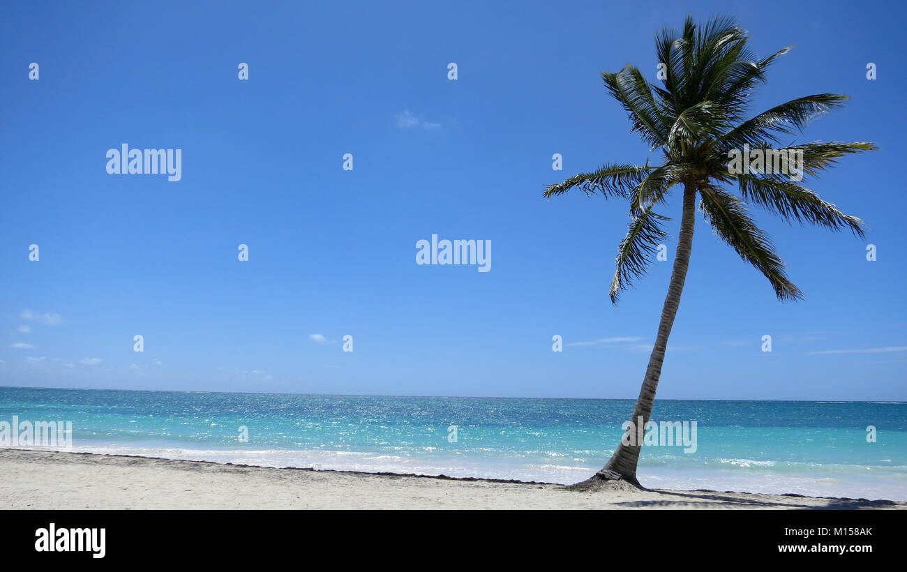 Giorno su un repubblicano Dominican Beach Foto Stock