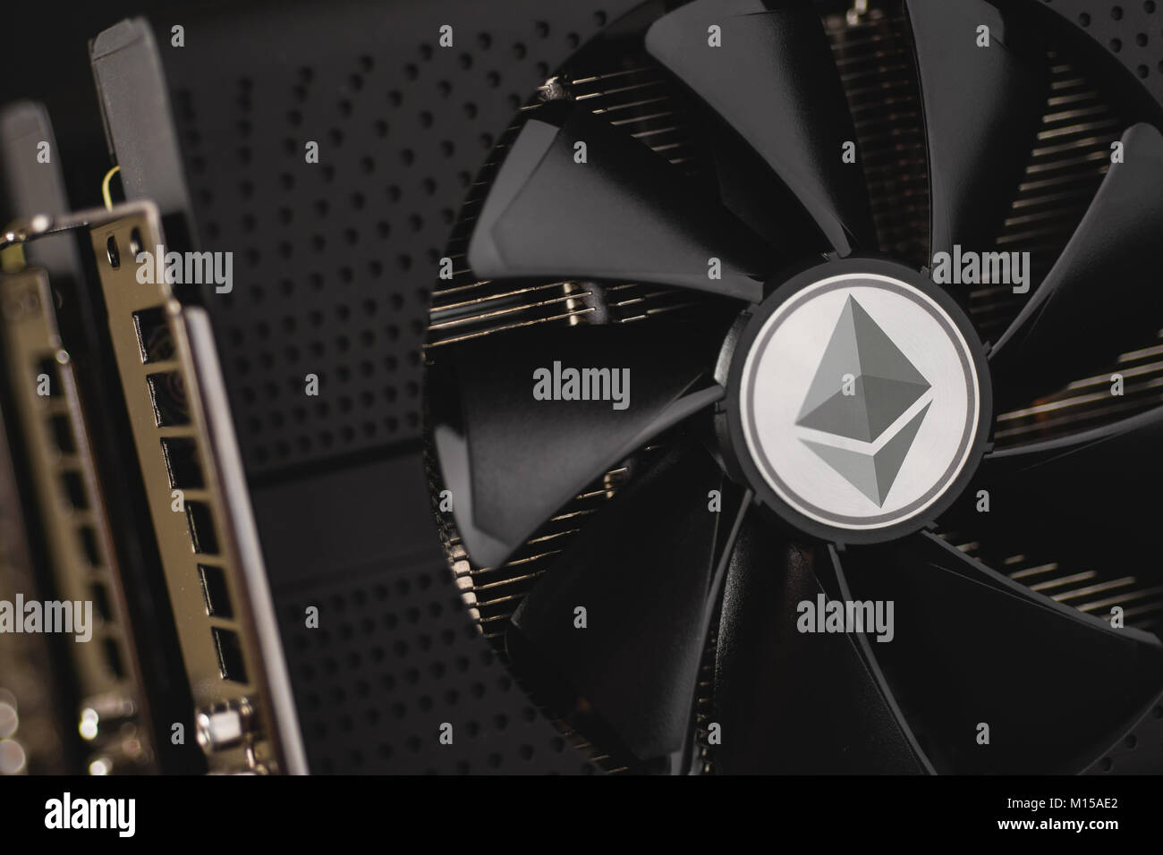Ethereum Cryptocurrency Mining utilizzando le schede grafiche Foto Stock