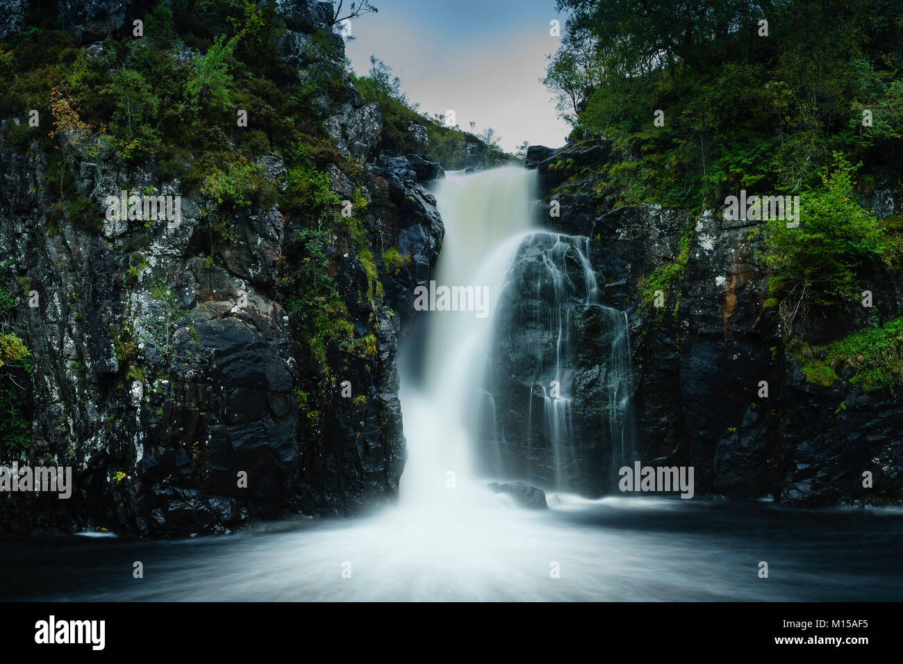 Cascate del Kirkaig, Lochinver, Scozia Foto Stock