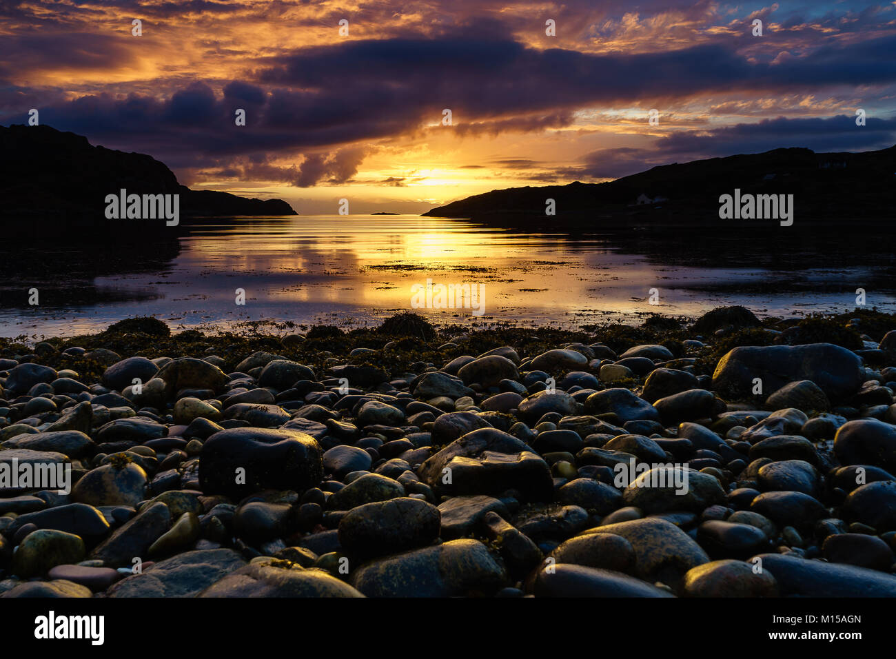 Loch Kirkaig, Assynt, Scozia Foto Stock