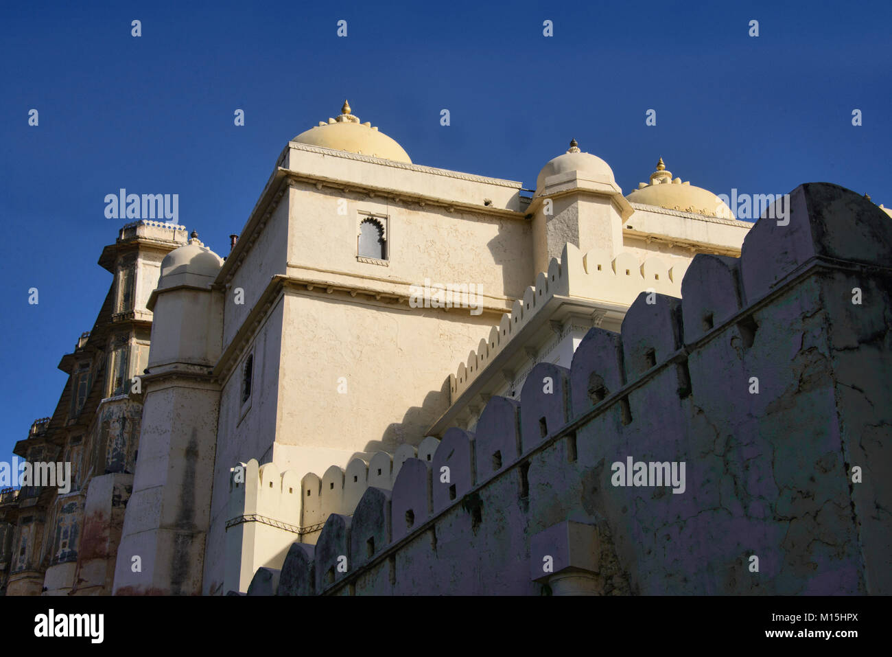 La città è incredibile palazzo, Udaipur, Rajasthan, India Foto Stock