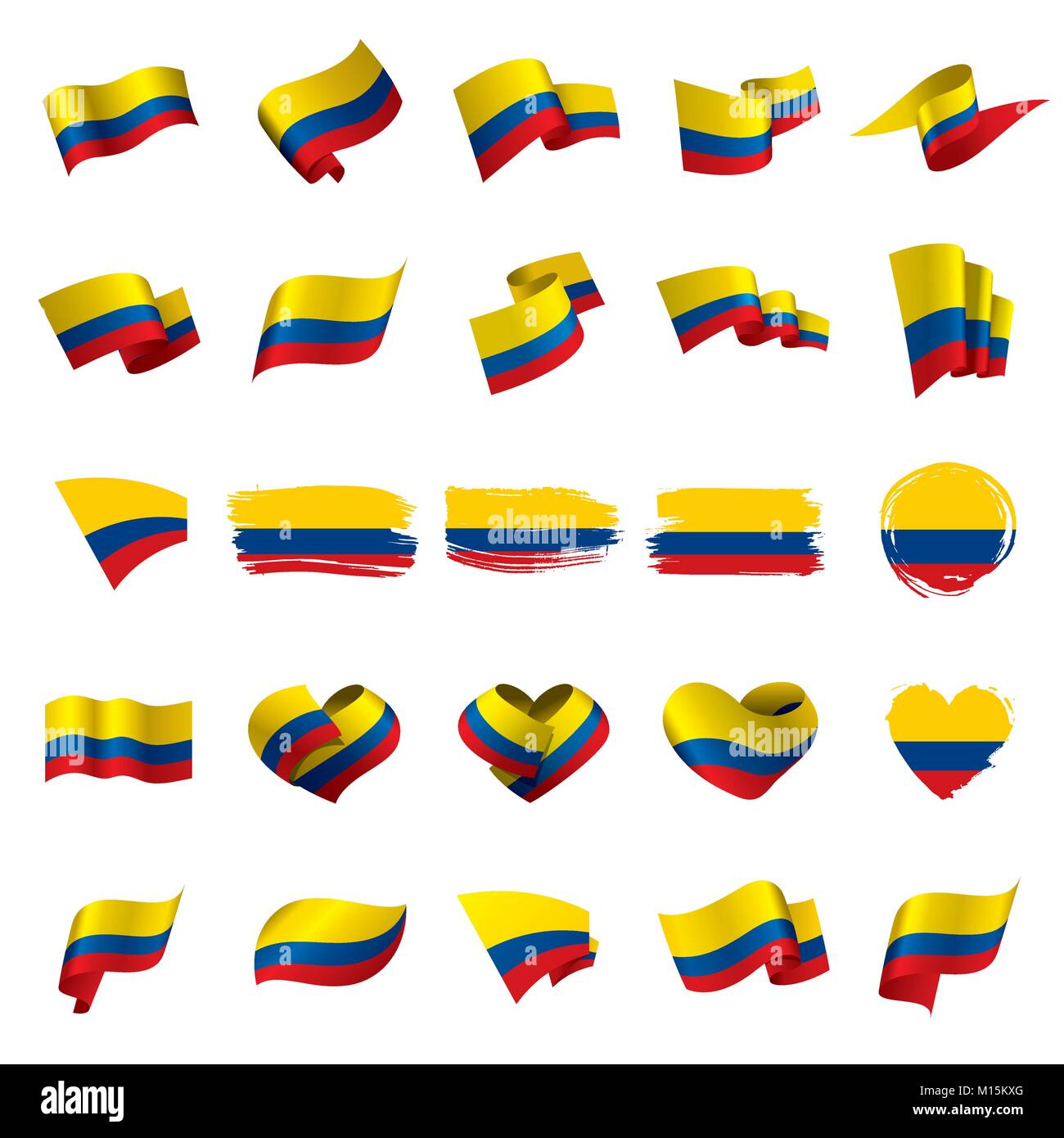 Colombia bandiera, illustrazione vettoriale Illustrazione Vettoriale