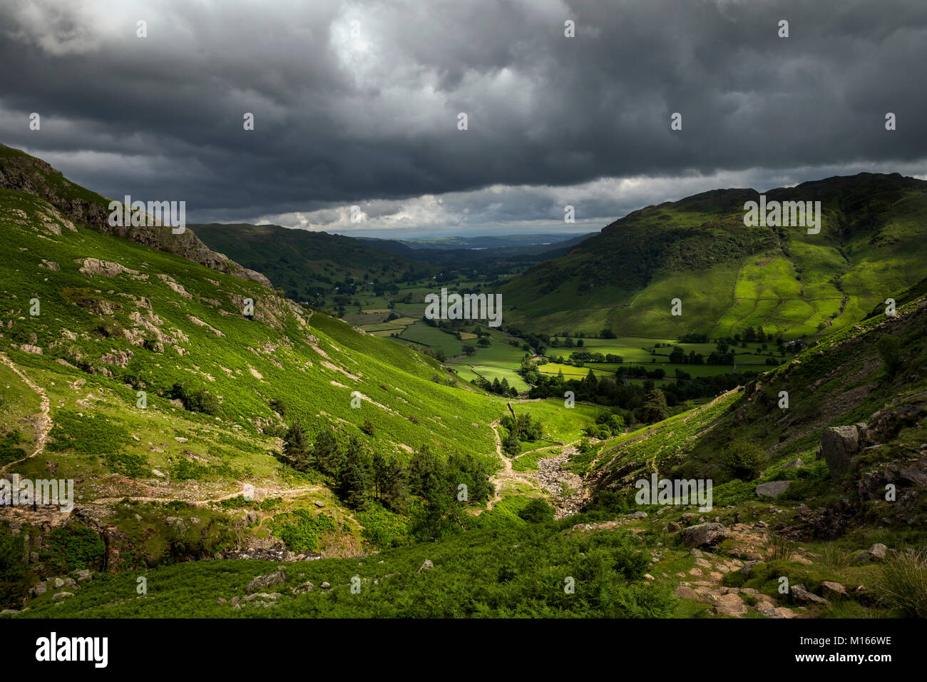 Stickle Ghyll; Langdale; Lake District; Regno Unito Foto Stock