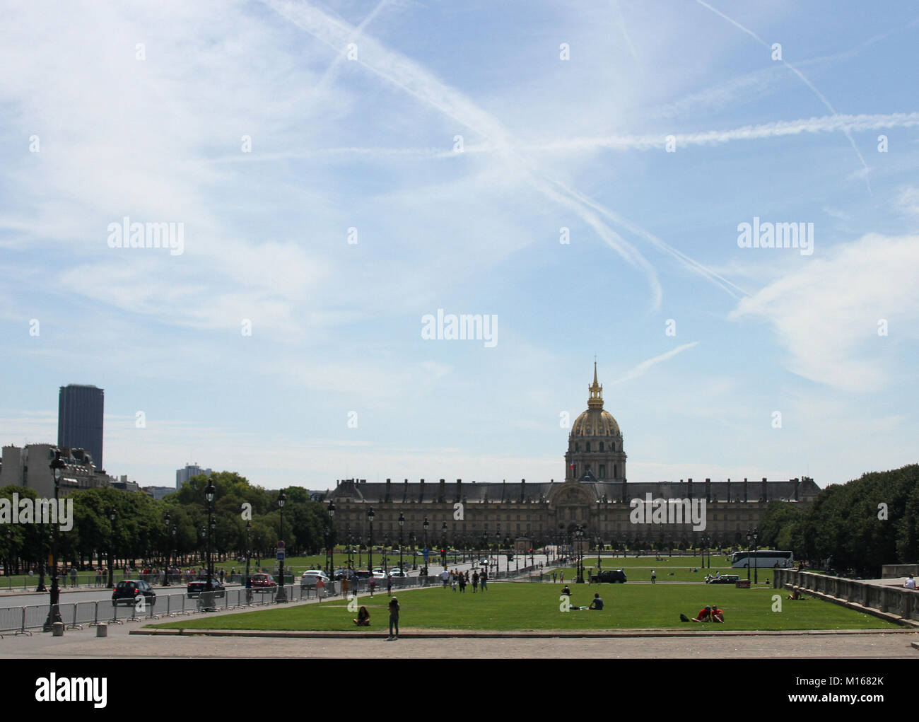 Vista frontale del Hotel National des Invalides, Paris, Francia. Foto Stock