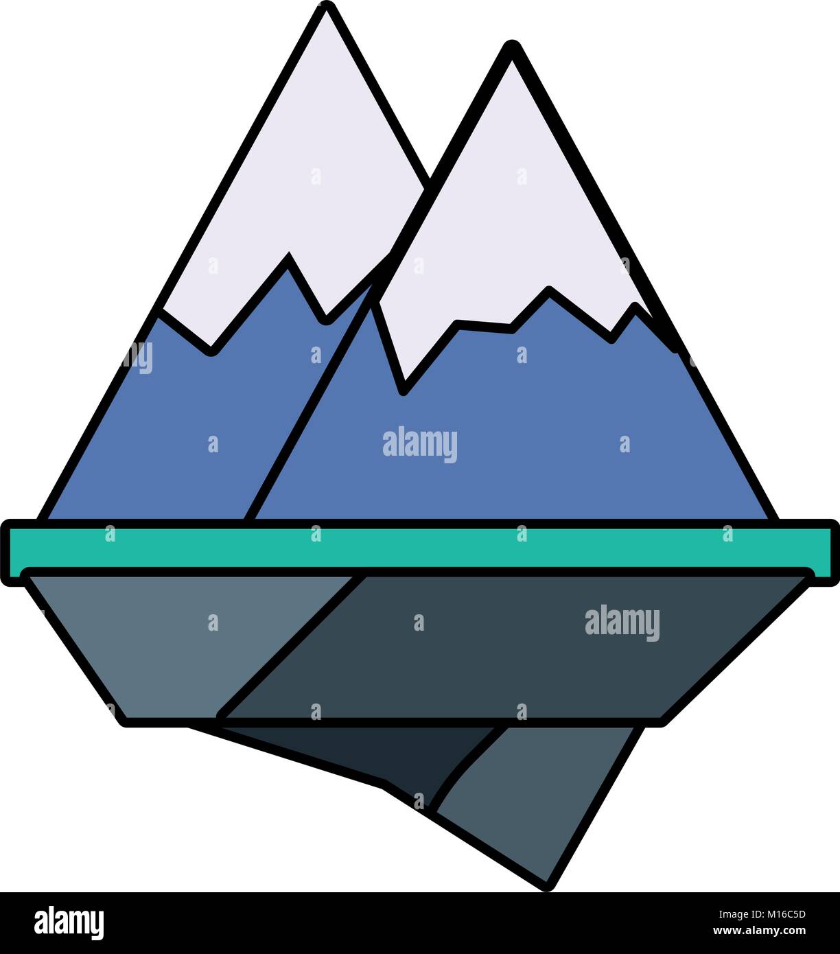 Alpi icona Illustrazione Vettoriale