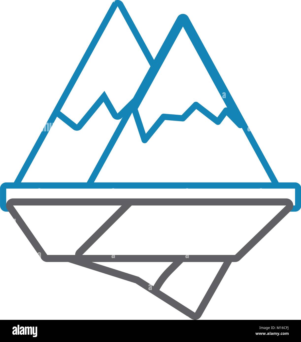 Alpi icona Illustrazione Vettoriale