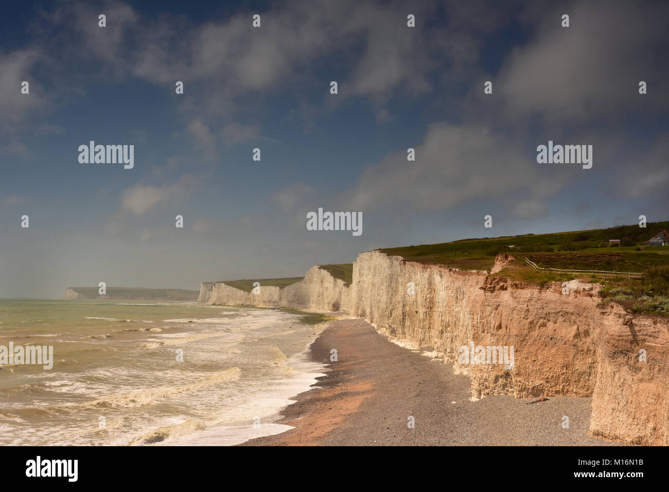 Sette Suore Bianche Scogliere vicino Birling Gap, Sussex, Inghilterra Foto Stock