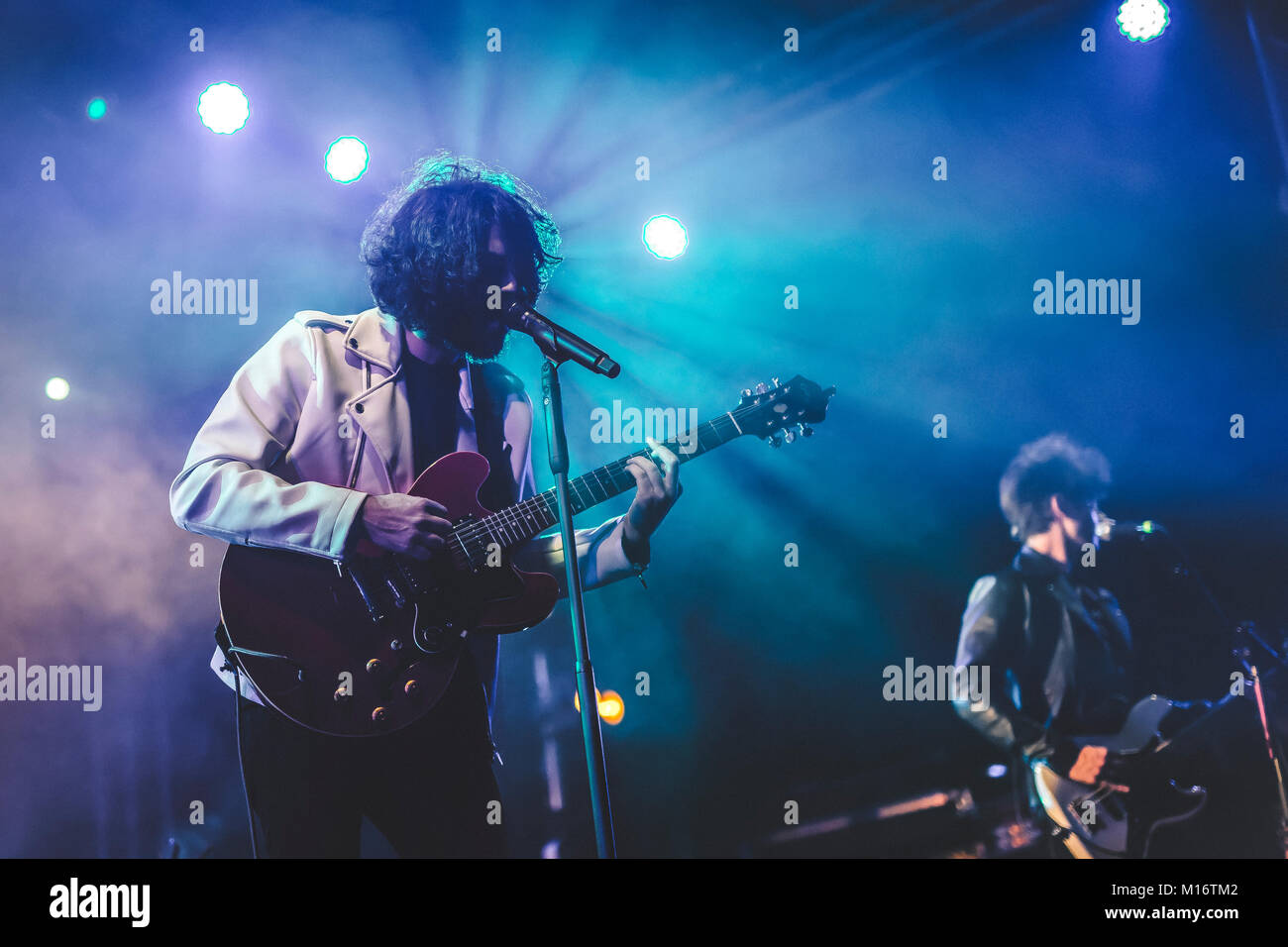 Bologna, Estragon Club 26.01.2018. Canova italian indie rock band di eseguire in Avete ragione Club credito Tour Luigi RIzzo/Alamy Live News Foto Stock