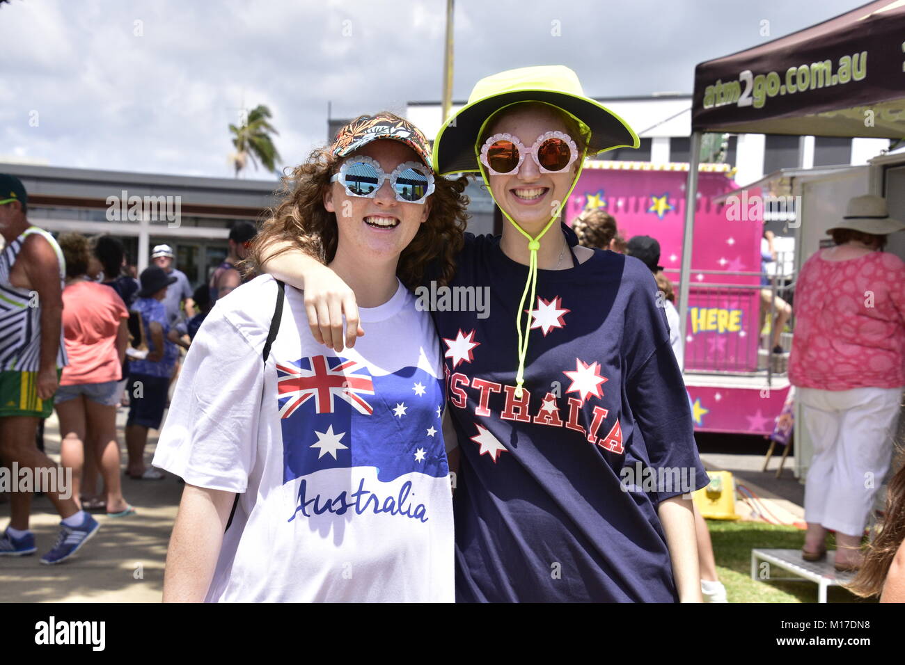 La gente celebra l'Australia Day Foto Stock