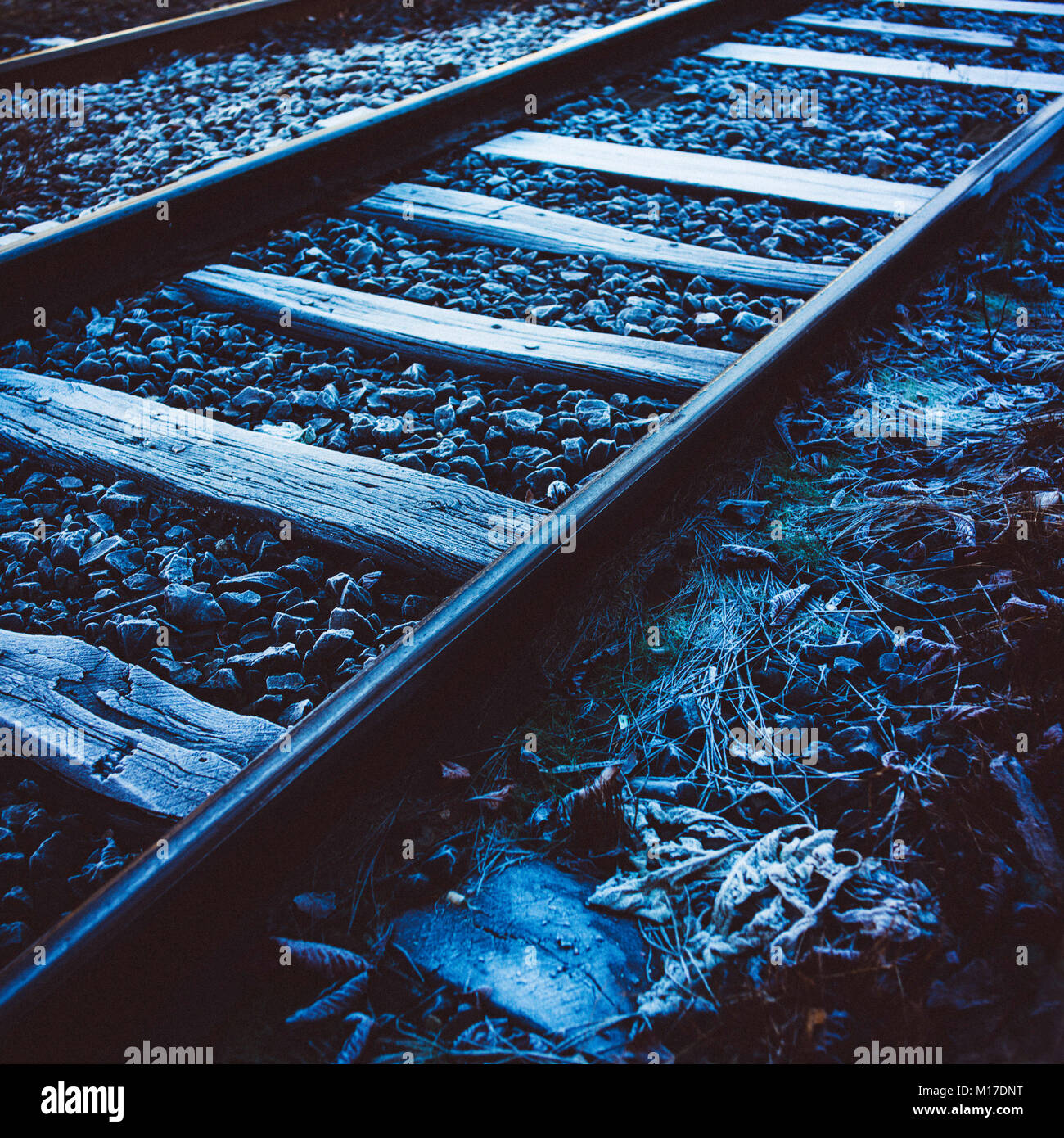 Stazione ferroviaria blu, Francia Foto Stock