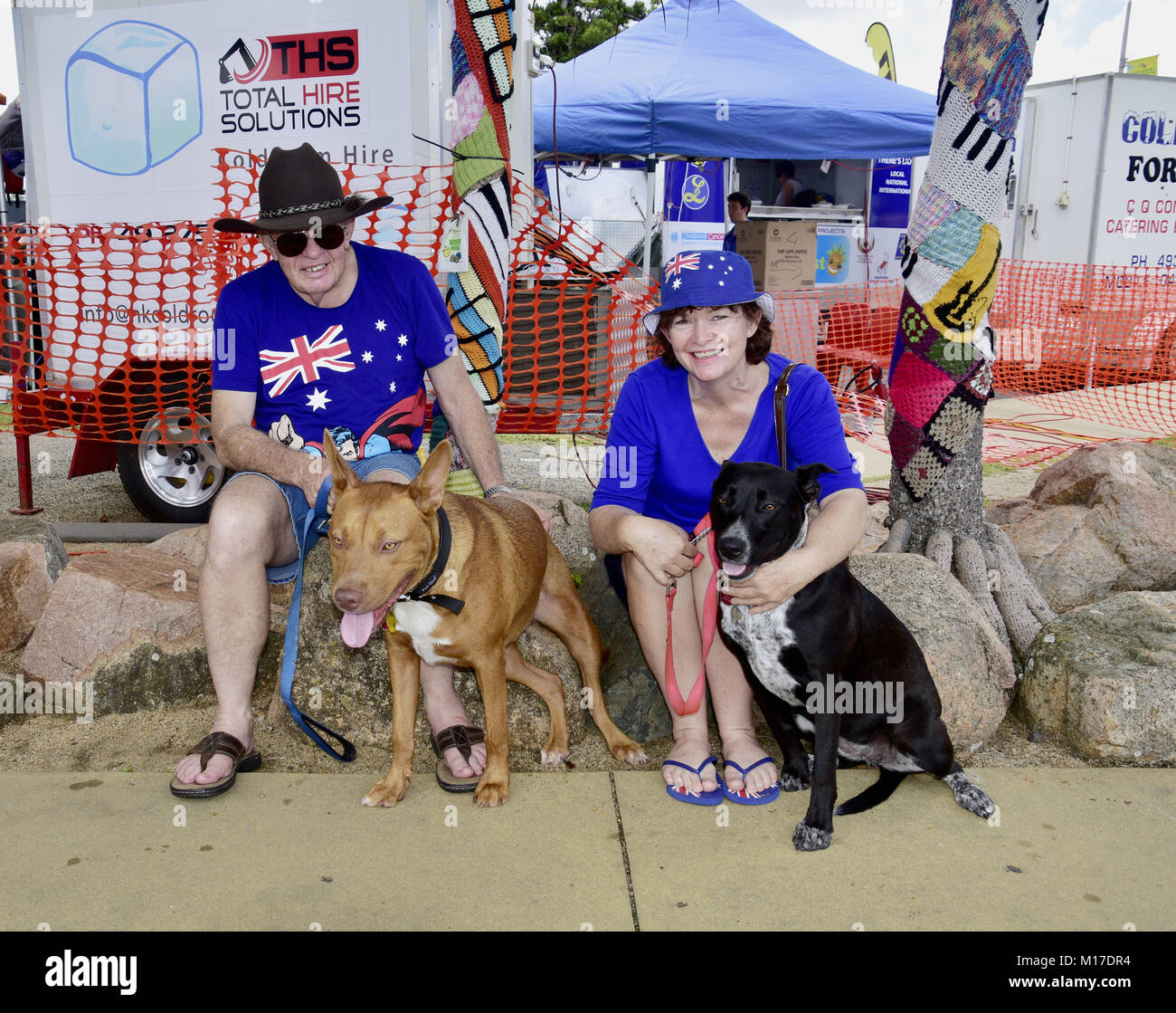 La gente celebra l'Australia Day Foto Stock