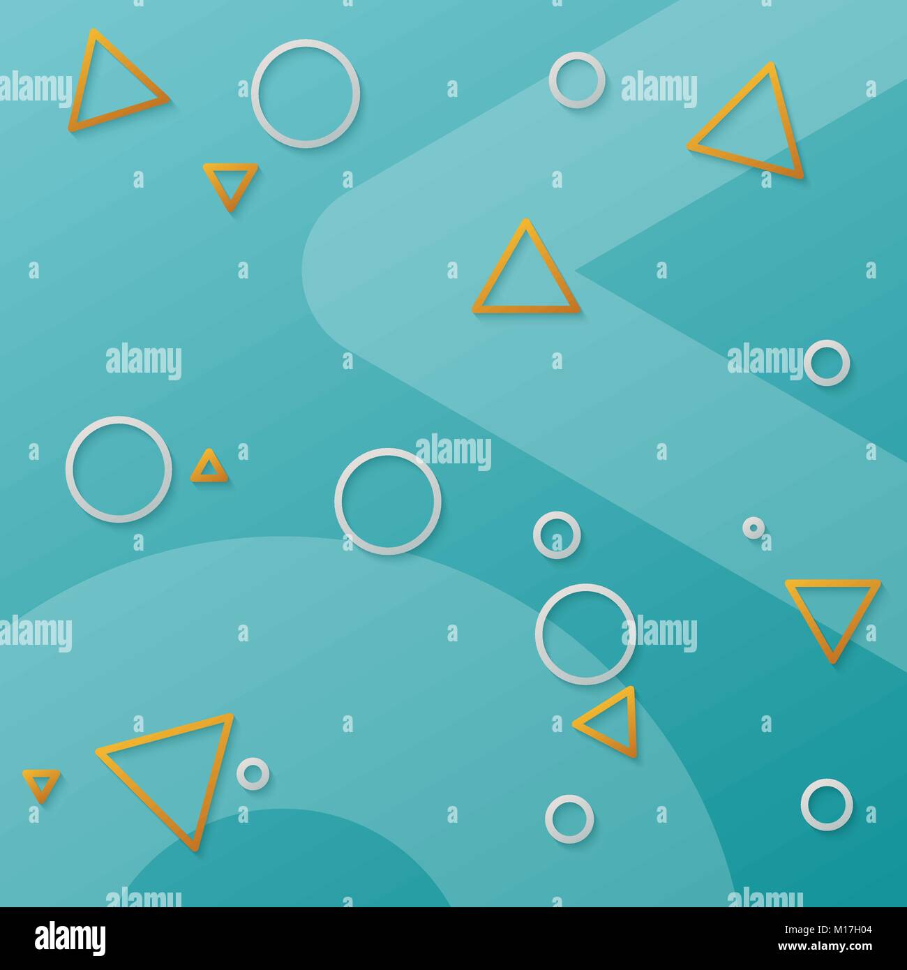 Disegno geometrico. Forme di geometria - abstruct sfondo con triangoli e cerchi. Concetto di design matirial o motion design. Illustrazione Vettoriale Illustrazione Vettoriale