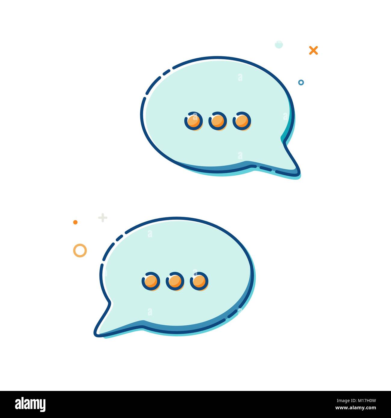 Icona Chat in uno stile alla moda - linea sottile design piatto. Gruppo fumetti simbolo per il vostro web site design, logo, app, UI. Illustrazione Vettoriale Illustrazione Vettoriale