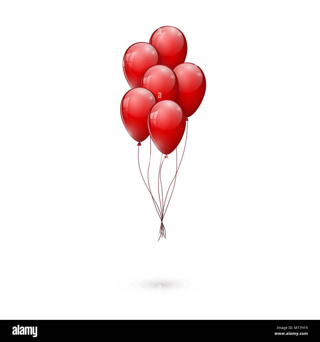 Lucido rosso palloncini. illustrazione vettoriale Illustrazione Vettoriale