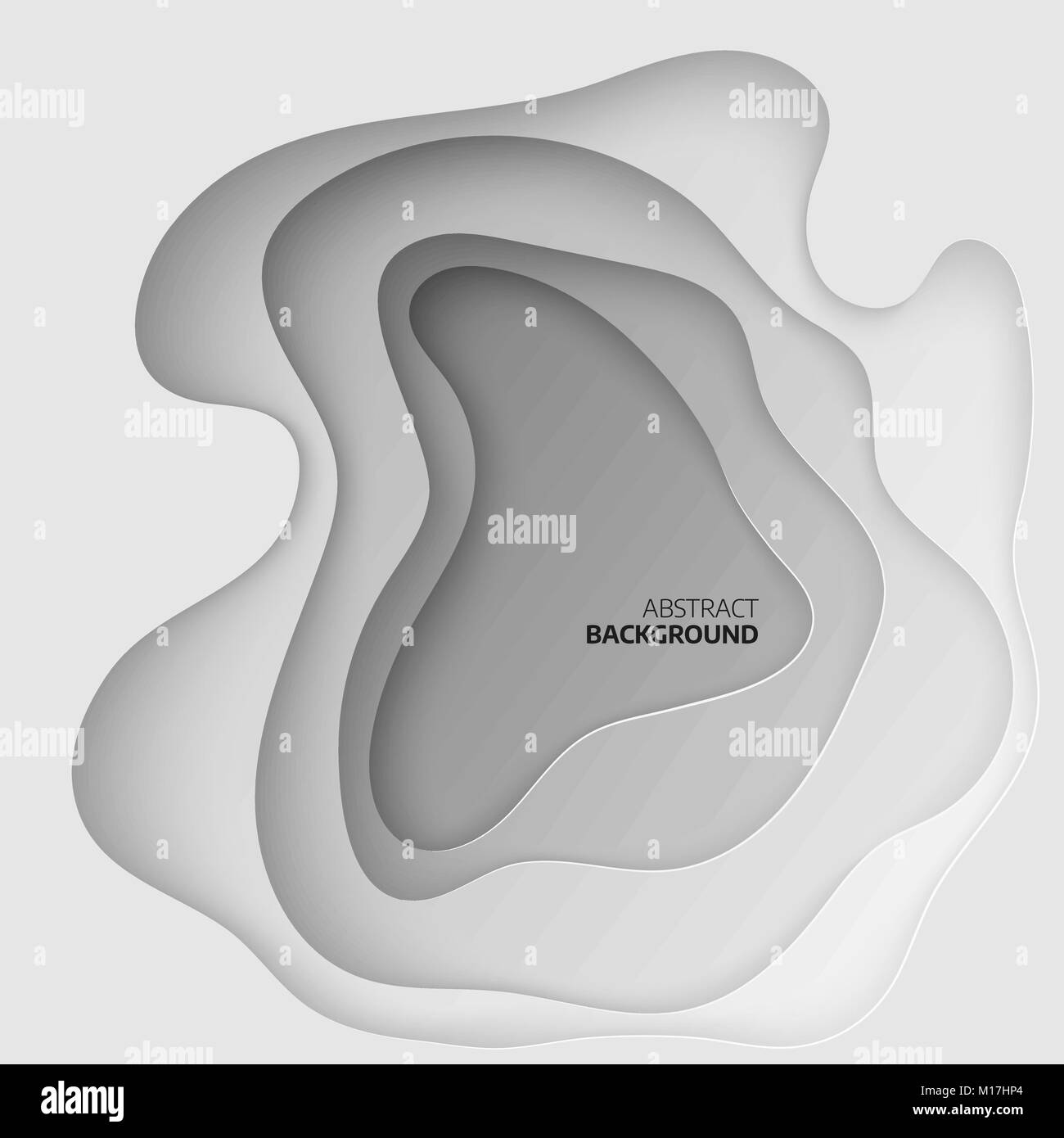 Carta tagliata forme. 3D geometrica astratta sfondo. Sfondo, modello per la progettazione di presentazioni aziendali ond poster. Illustrazione Vettoriale Illustrazione Vettoriale