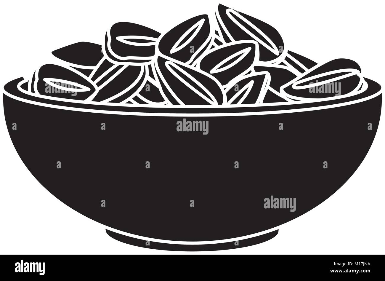 Fiocchi di avena ciotola Illustrazione Vettoriale