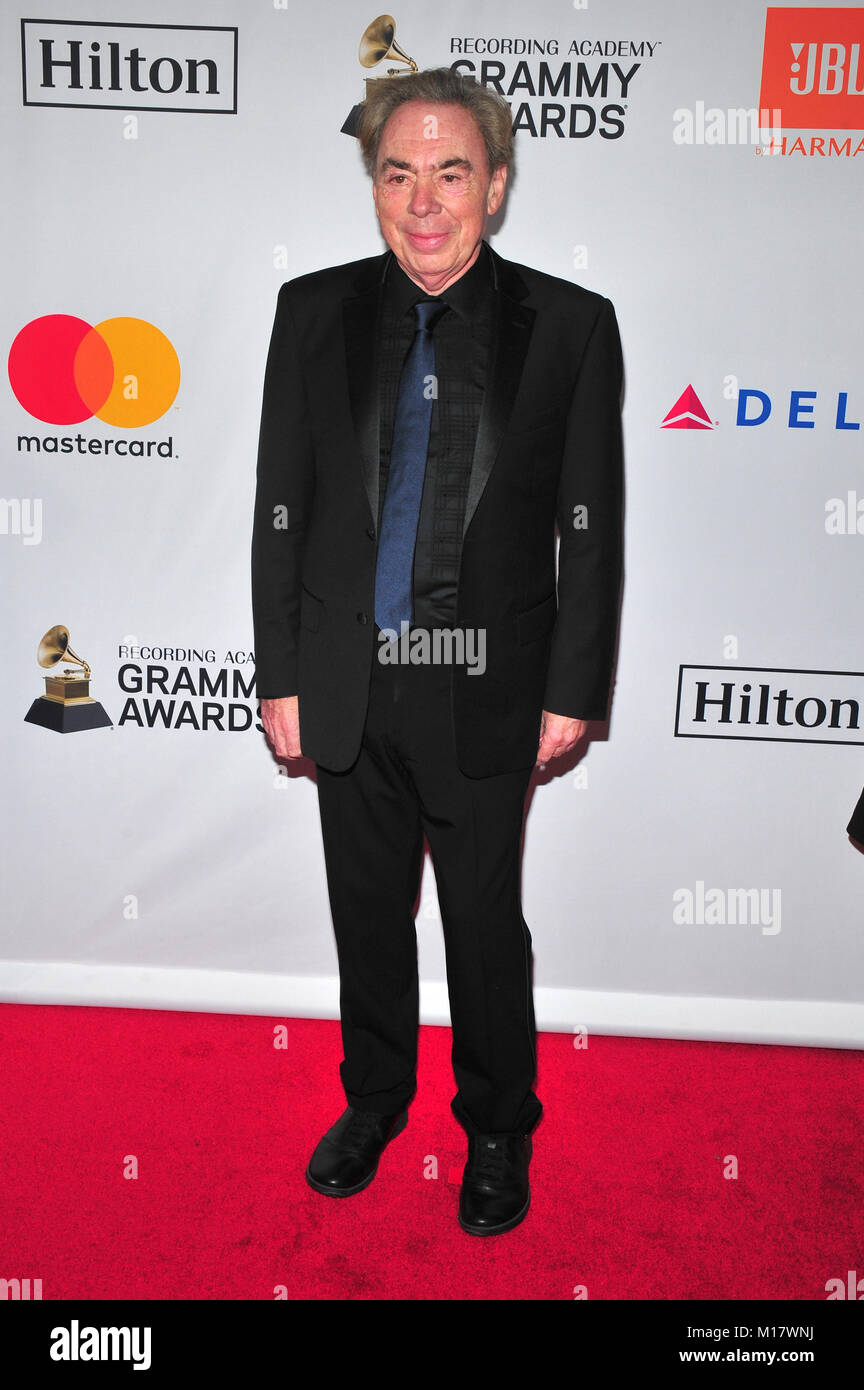 New York, NY, STATI UNITI D'AMERICA. 27 gennaio, 2018. Andrew Lloyd Webber al Clive Davis e la Recording Academy Pre-Grammy Gala e salutiamo Grammy per l'industria le icone in onore di Jay-Z su gennaio 27, 2018 a New York City. Credito: John Palmer/media/punzone Alamy Live News Foto Stock