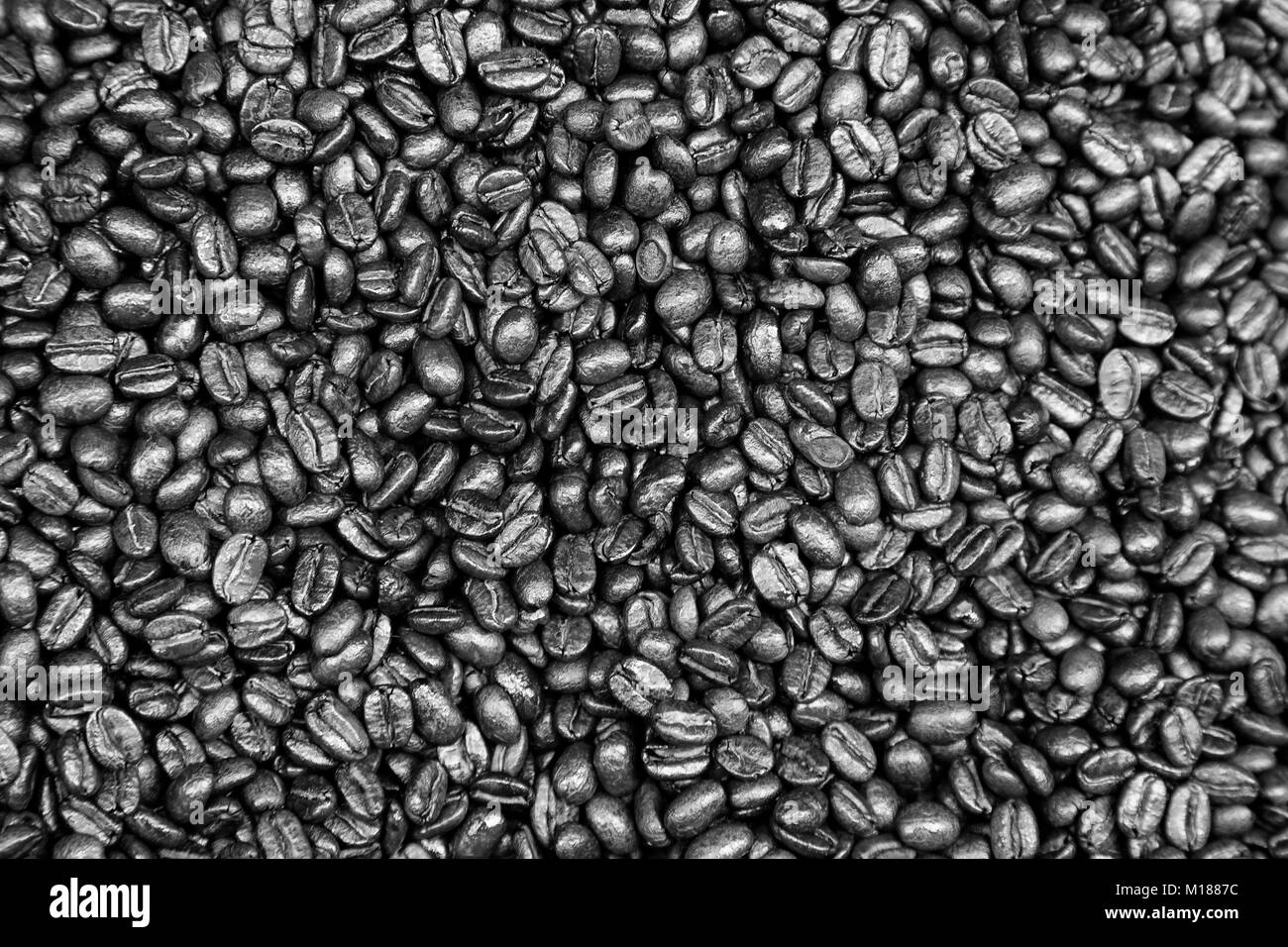 Di medie Arabica torrefatto Caffè in grani Foto Stock