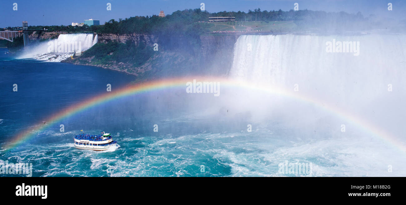 La Domestica della Foschia imbarcazione turistica Niagara Falls, Ontario, Canada Foto Stock