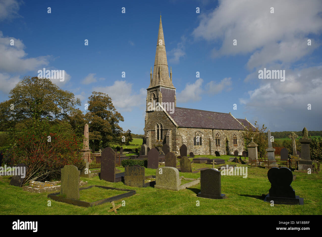 St Edwen's Church, Llanedwen Parish Church, .Llanedwen, Anglesey, North Wales, Regno Unito, Foto Stock
