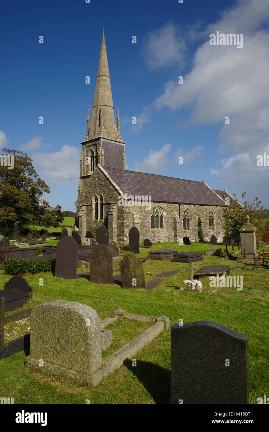 St Edwen's Church, Llanedwen Parish Church, .Llanedwen, Anglesey, North Wales, Regno Unito, Foto Stock