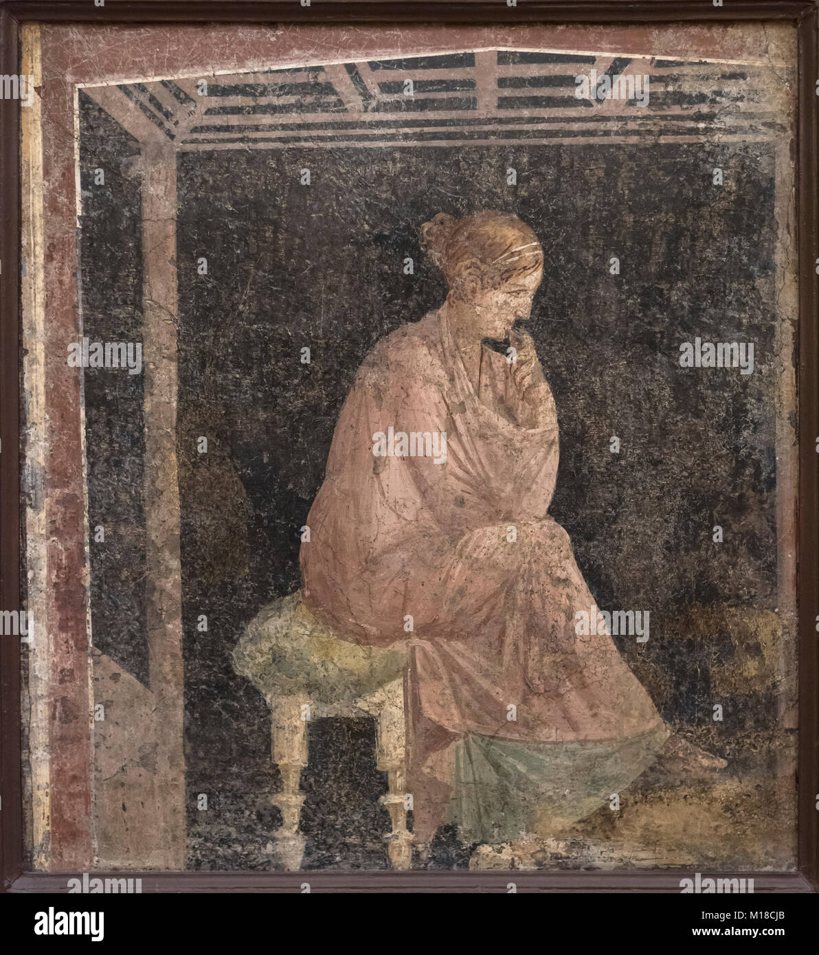 Napoli. L'Italia. Ritratto di una donna romana di pensare, i secolo D.C. Museo Archeologico Nazionale di Napoli. Museo Archeologico Nazionale di Napoli. Ro Foto Stock