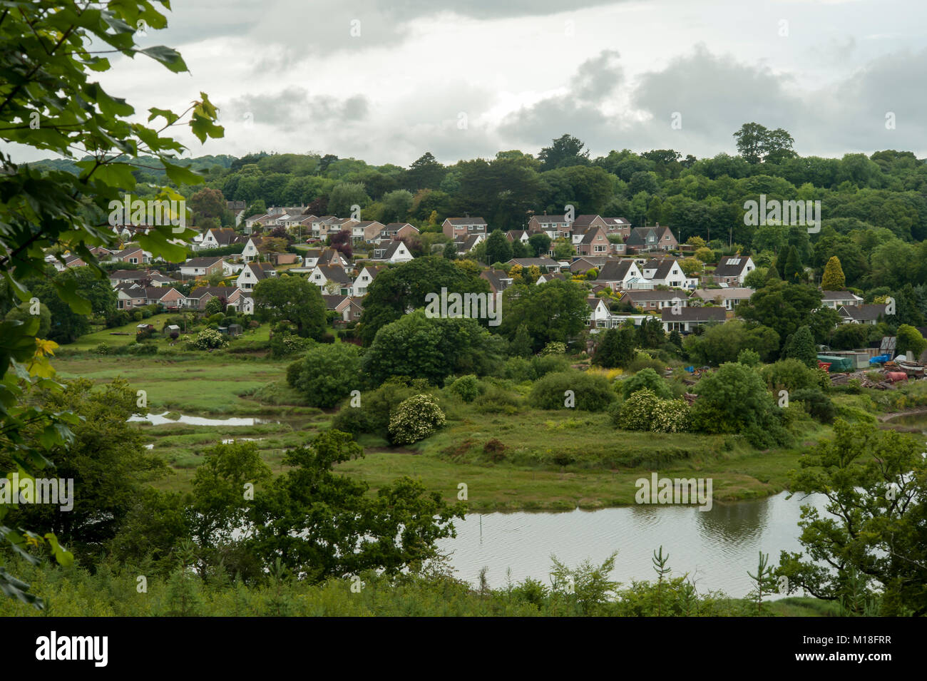 ST GERMANY, CORNOVAGLIA - 06 GIUGNO 2009: Vista della città e del fiume Tiddy Foto Stock