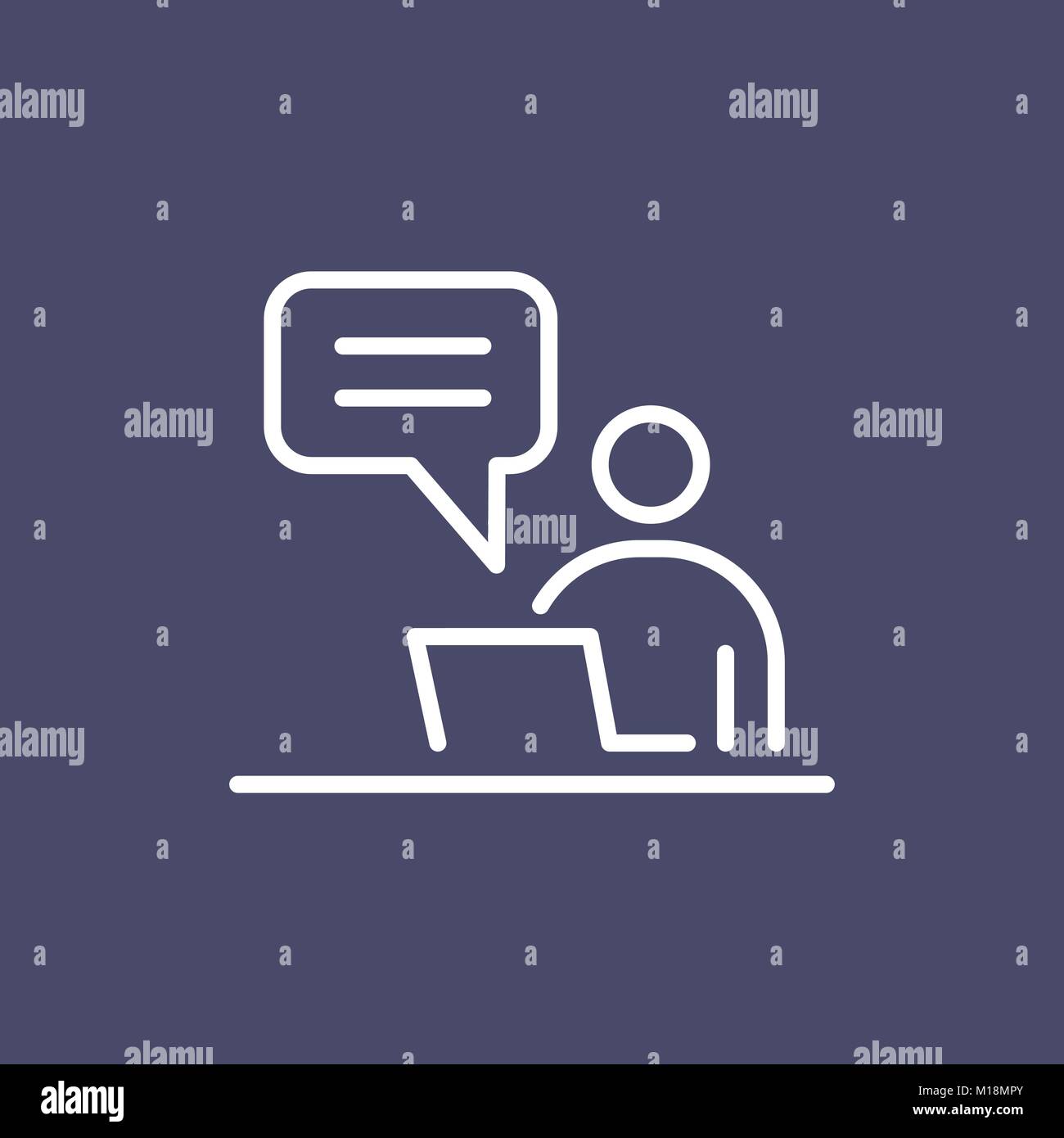 Reception la gente di affari icona linea semplice illustrazione piana. Illustrazione Vettoriale