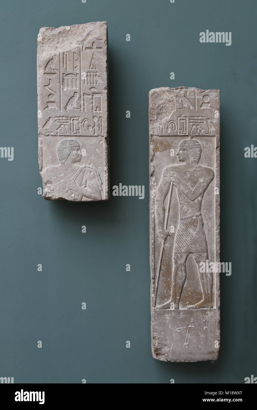 Rilievi del tempio-tesoriere Setju. Calcare. Tomba di Setju a Saqqara, Egitto. 4a-5a dinastie. Foto Stock