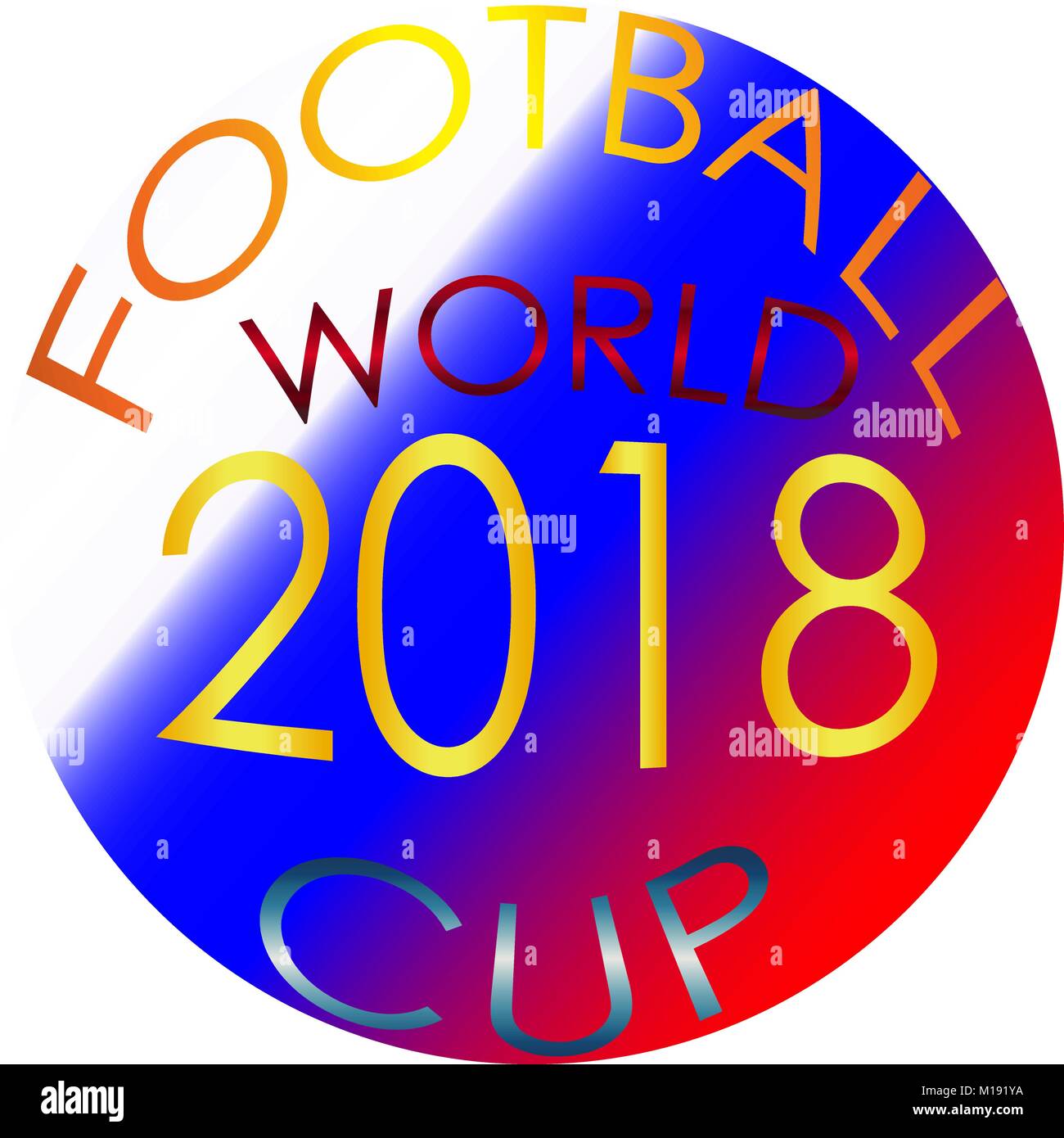 Mondiali di calcio in Russia 2018 logo, emblema di arte Immagine e  Vettoriale - Alamy