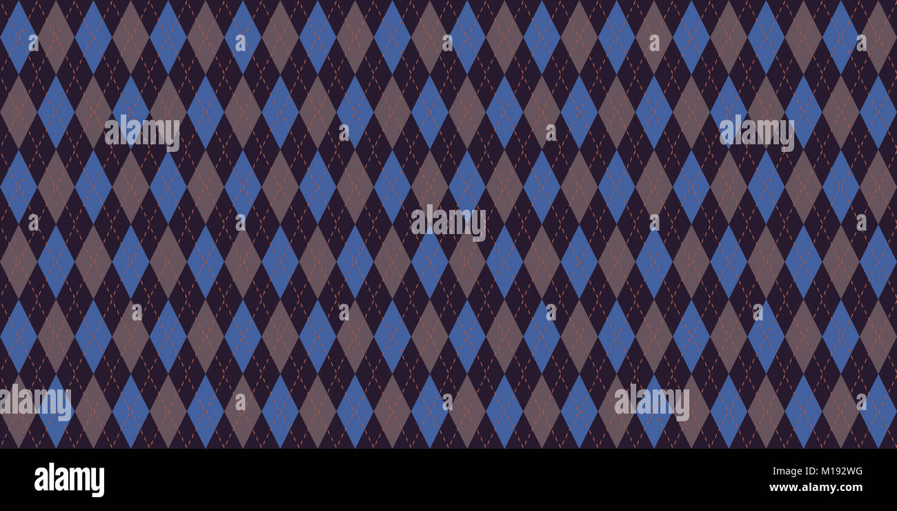 Business Seamless Argyle Pattern. Tessuto retrò Background. Rombo tradizionale Diamond Texture tessili. Foto Stock