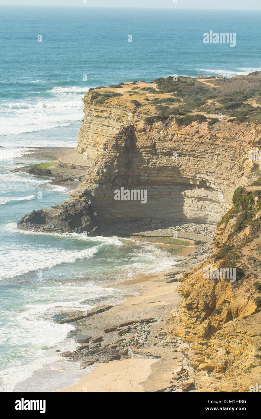 Il portogallo oceano atlantico paesaggio della costa Foto Stock