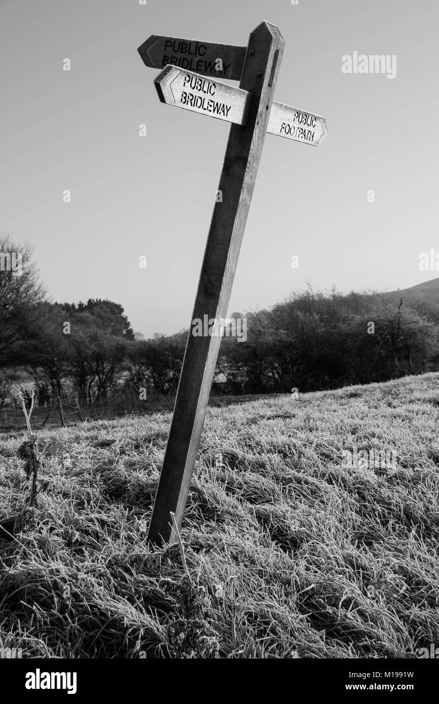 Un pupazzo di neve la mattina in Amberley West Sussex Foto Stock