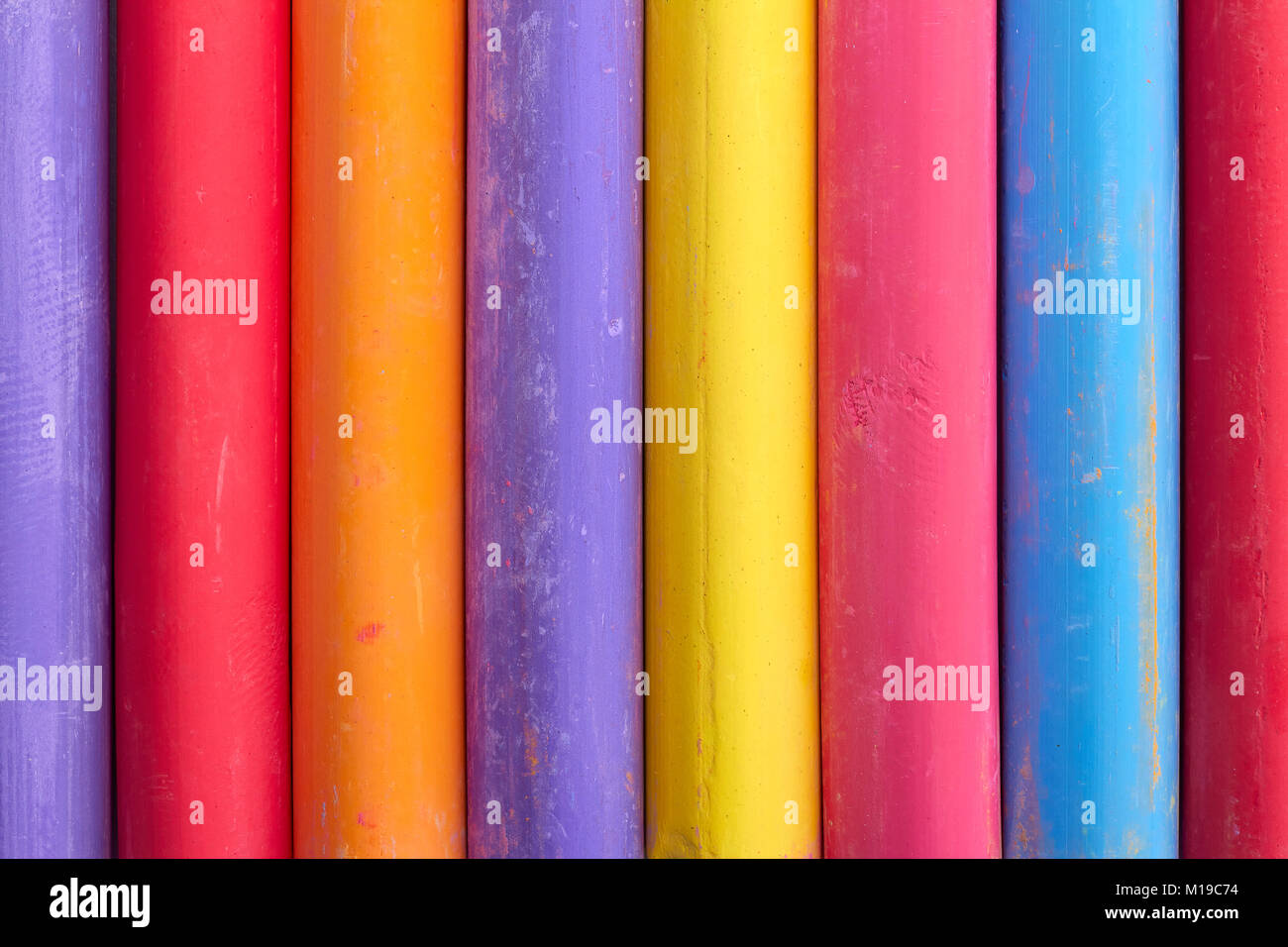 Colore chalk composizione astratta montante macro Foto Stock