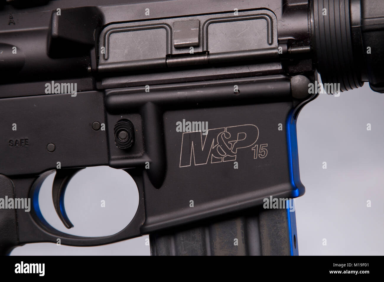 Smith e Wesson M&P15 Rifle Foto Stock