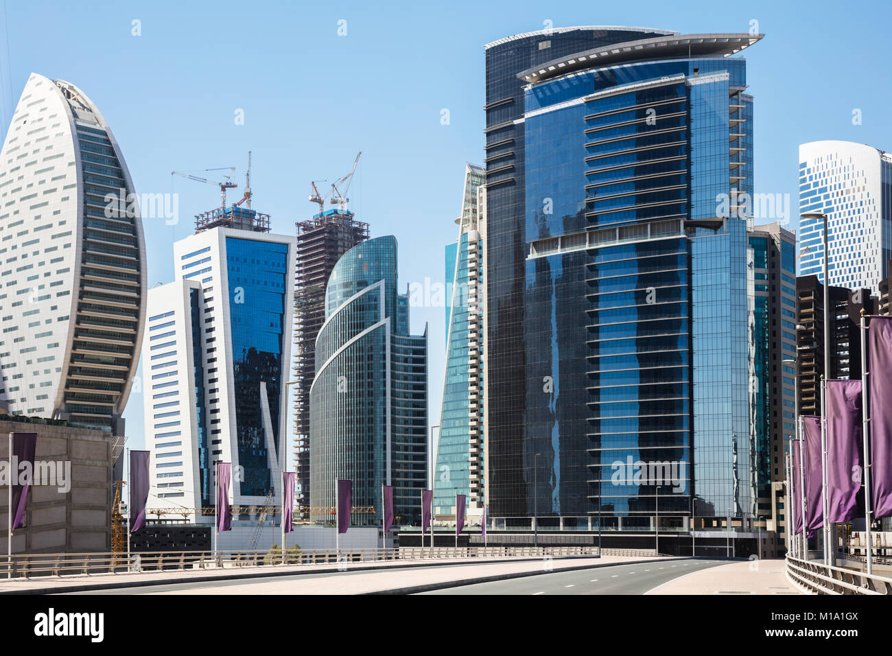 Dubai Business Bay, Dubai, Emirati Arabi Uniti Foto Stock