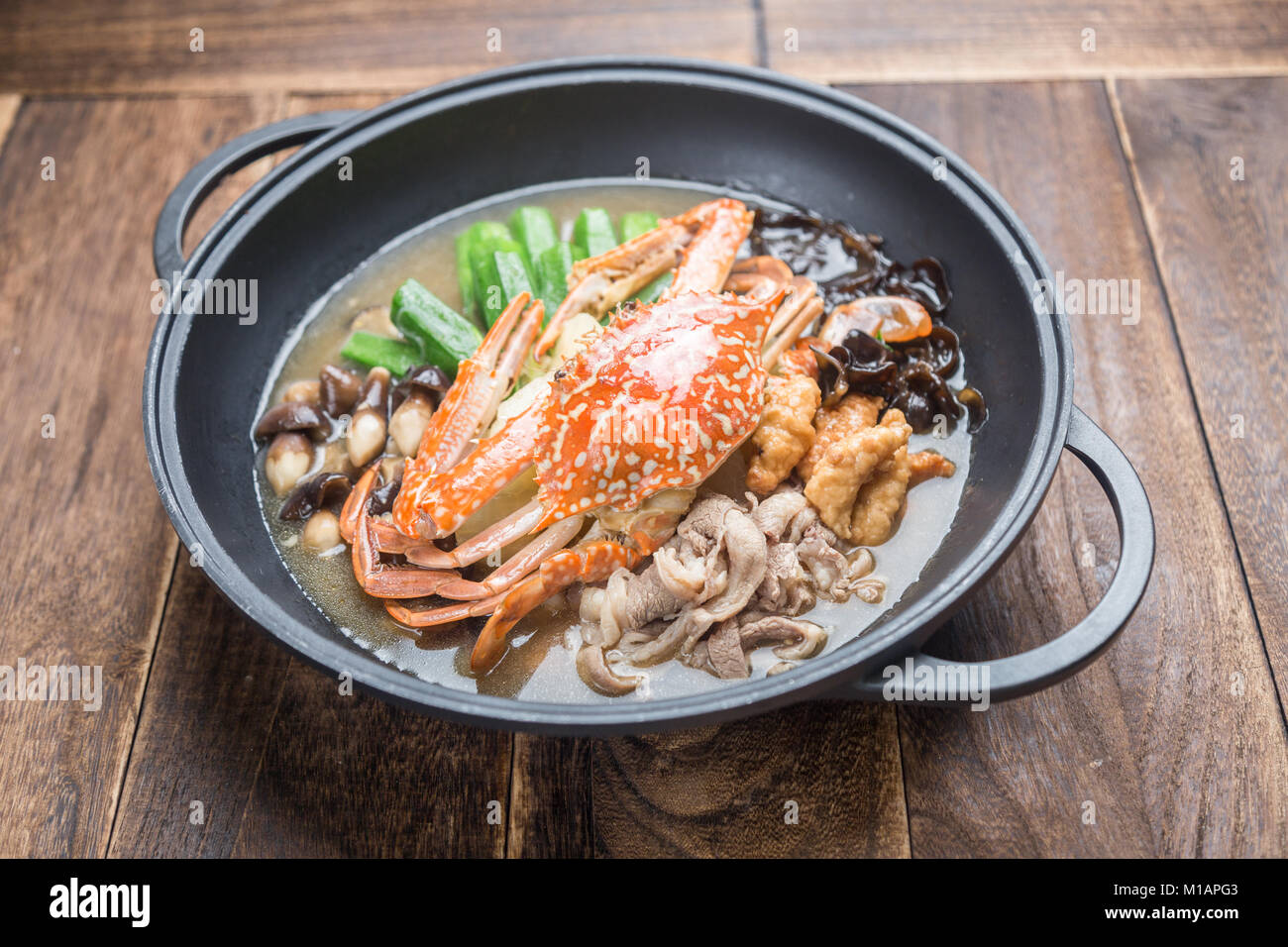 Il granchio royal carni bovine pot assortiti Foto Stock