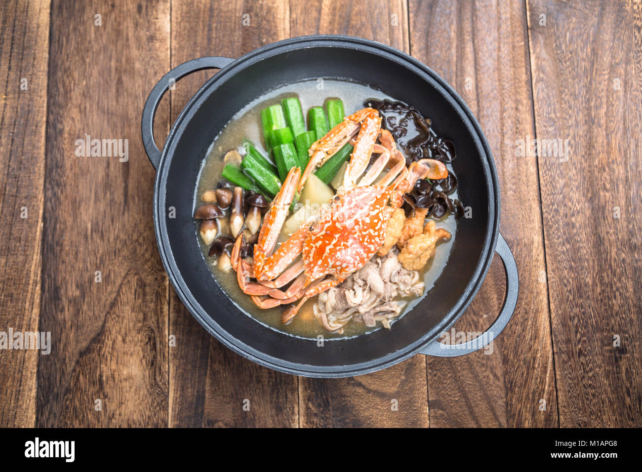 Il granchio royal carni bovine pot assortiti Foto Stock