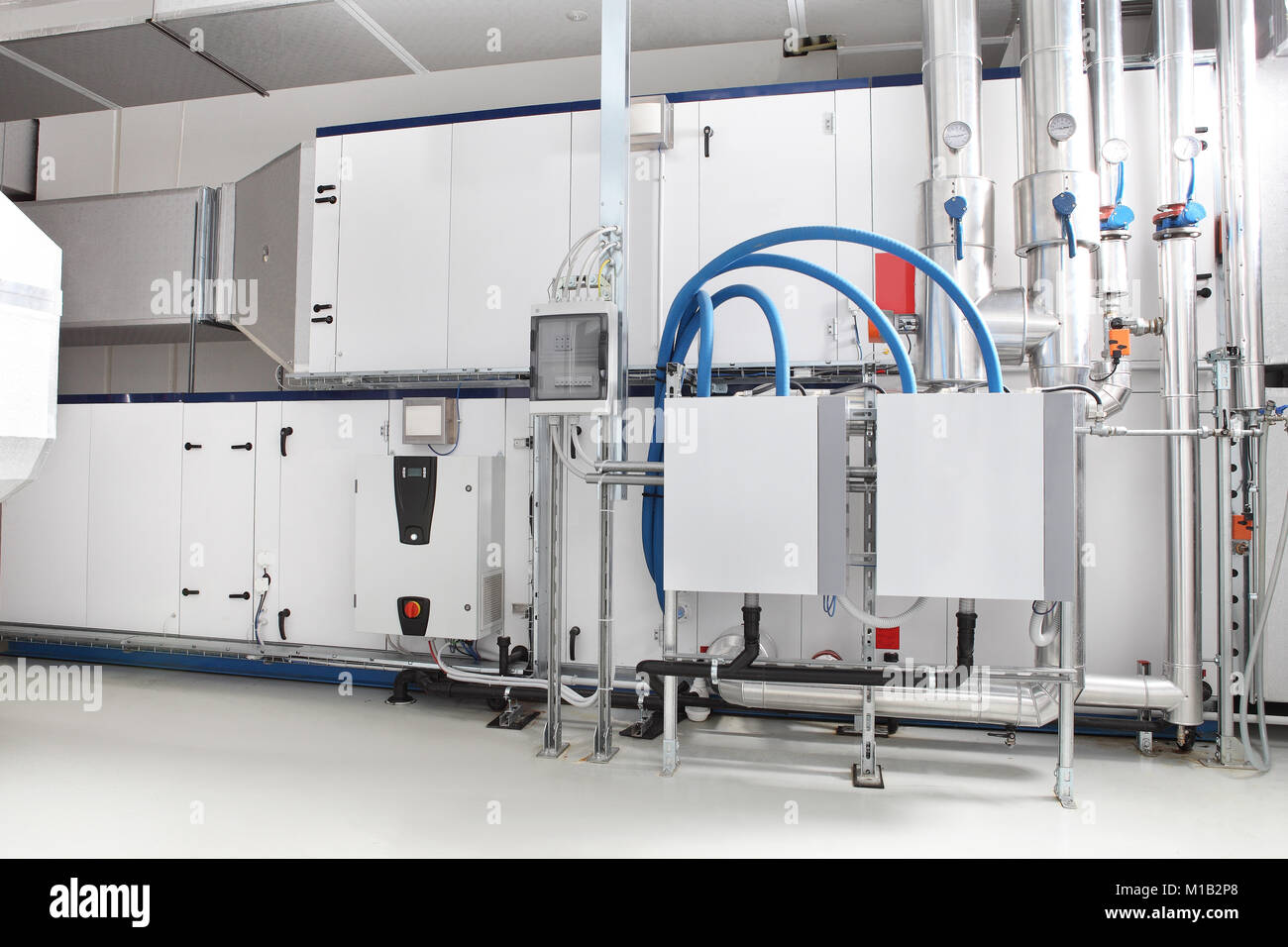 Riscaldamento centrale e aria di raffreddamento Movimentazione di controllo del sistema Foto Stock